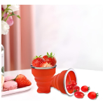 Vaso De Silicona Plegable Con Tapa Libre Bpa - Imagen 23