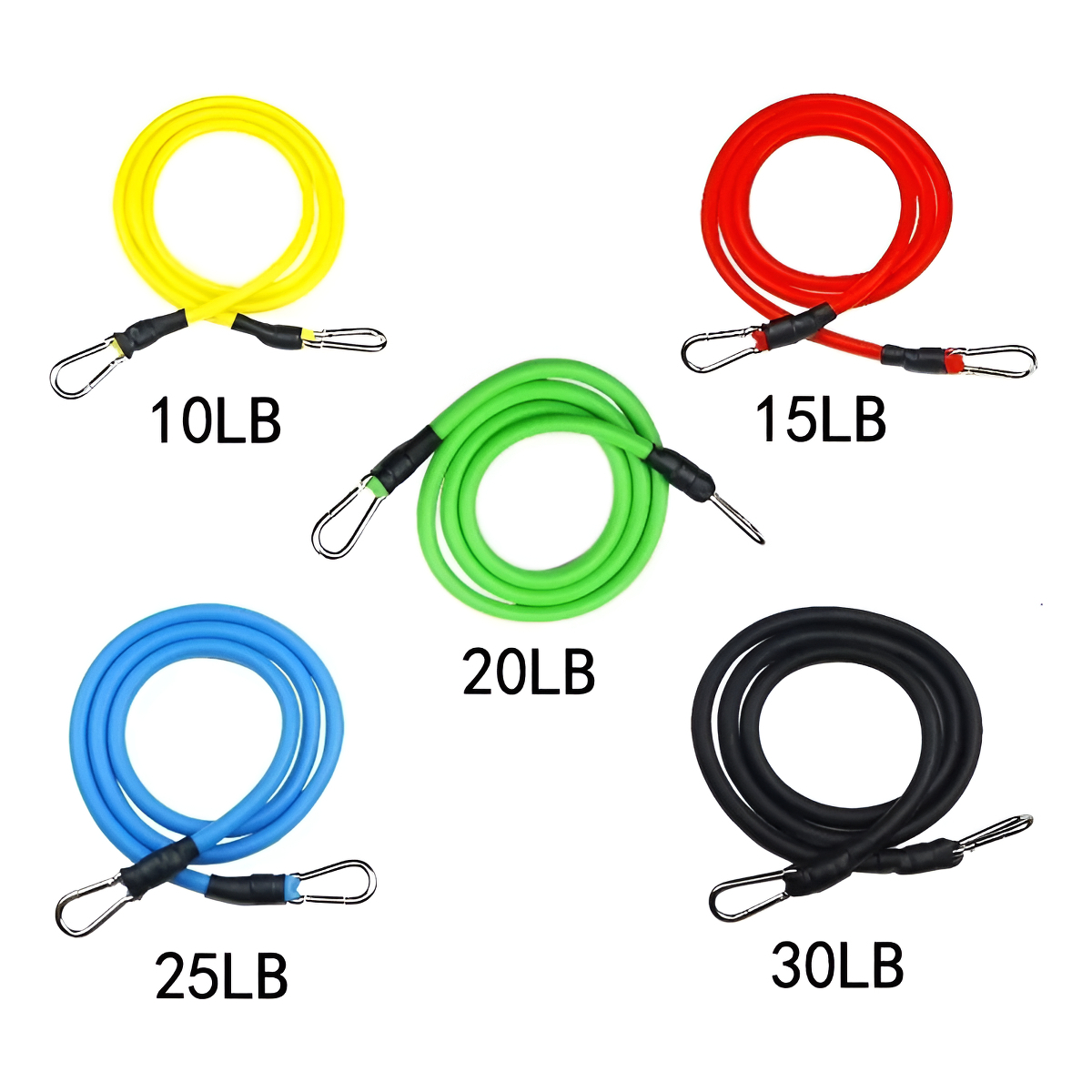Set 5 Bandas Elástica Resistencia De Varios Colores + Bolso - Imagen 8