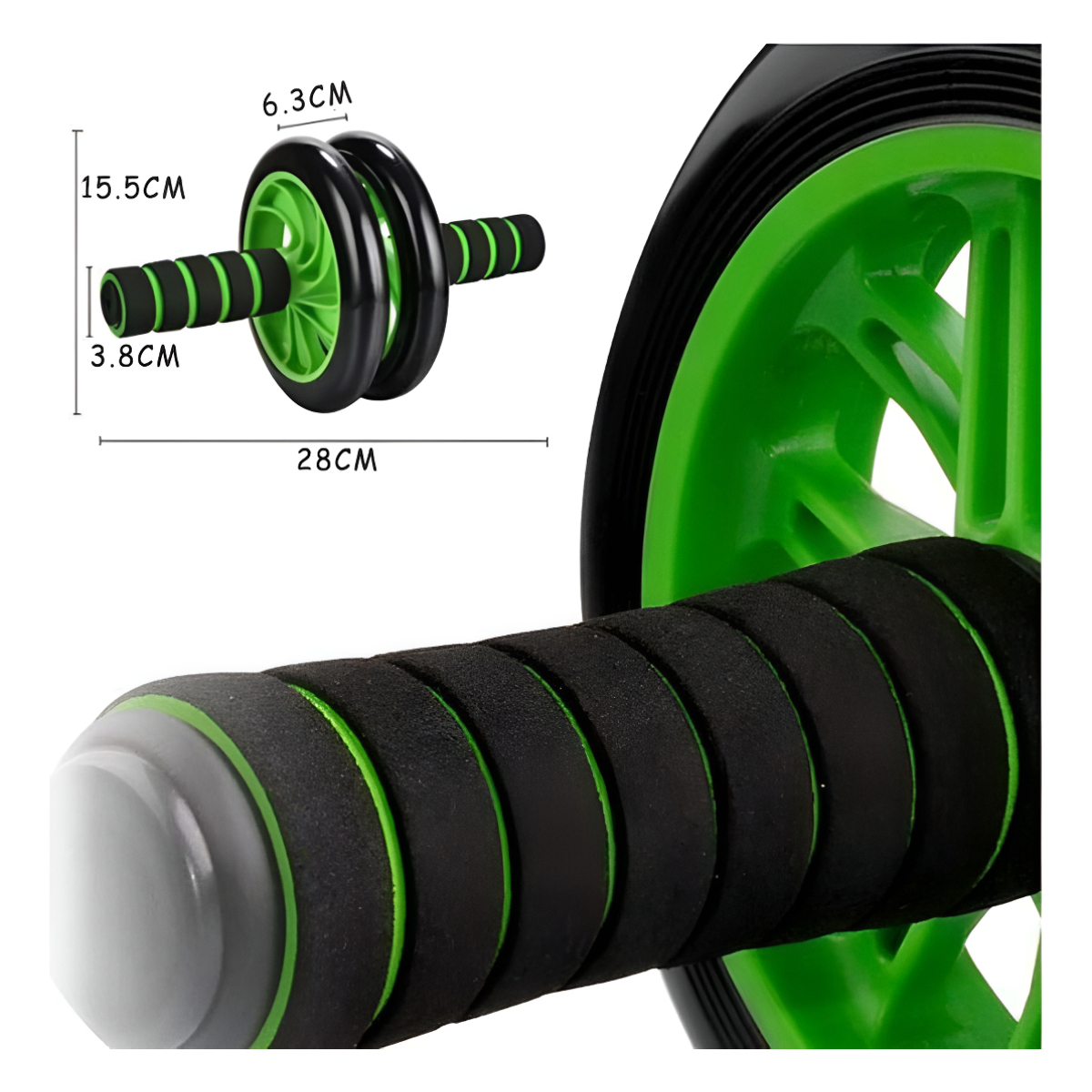 Ejercicio Rueda Doble+minialfombra Abdomen Deporte - Imagen 2