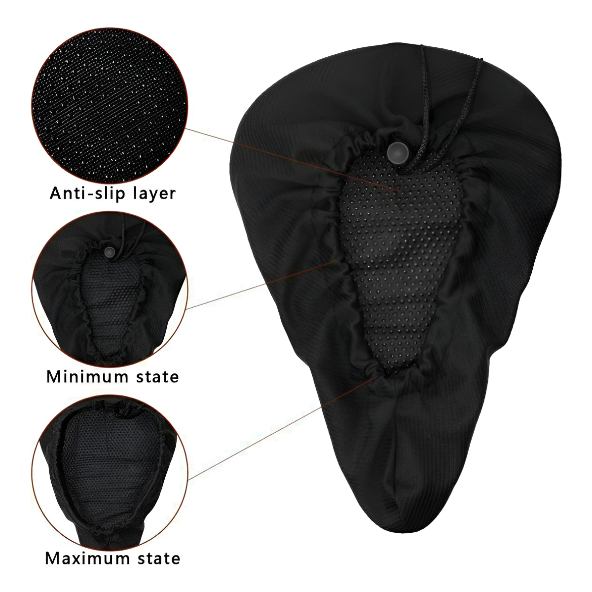 Cubre Asiento De Bicicleta Silicona 103 Grs Spinning - Imagen 3