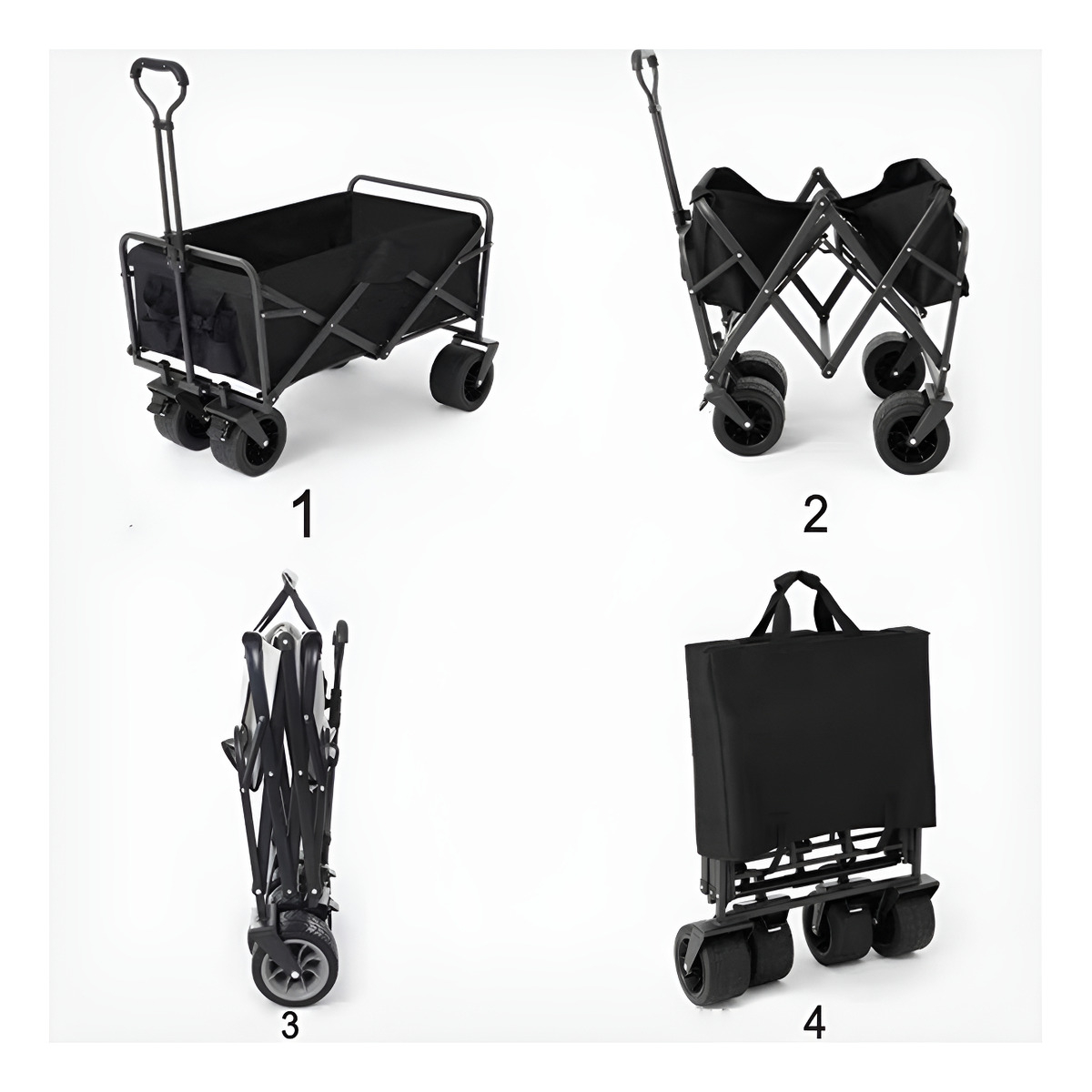 Carrito Transportador Plegable Carro Para Playa Camping - Imagen 2