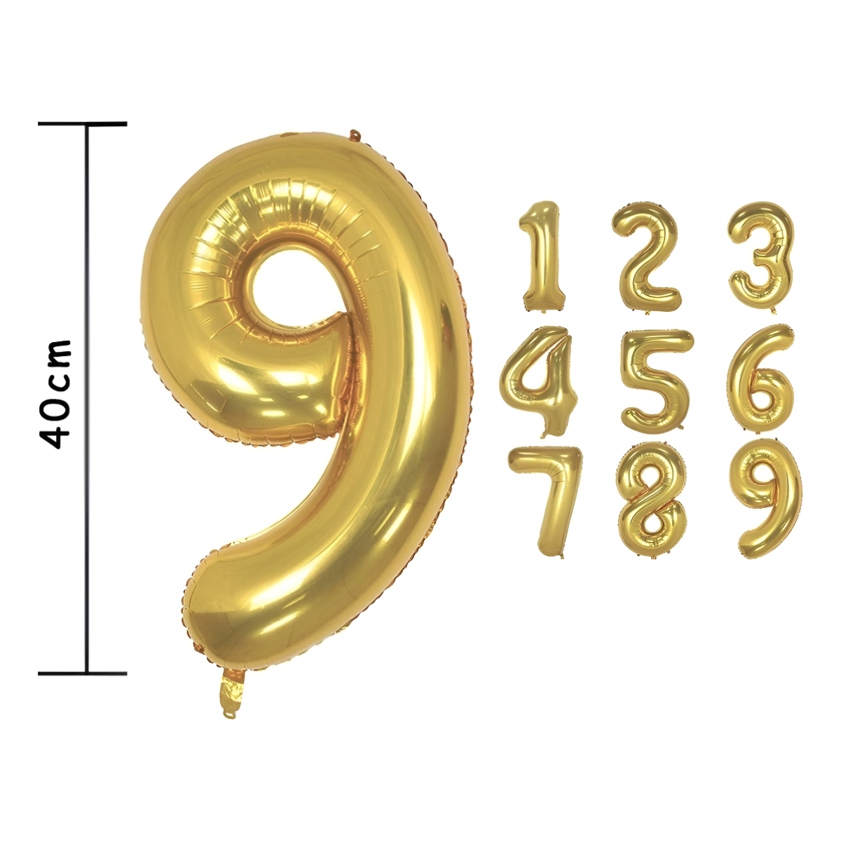 Globos Números Metalizados Dorados Decoración Cumpleaños - Imagen 29