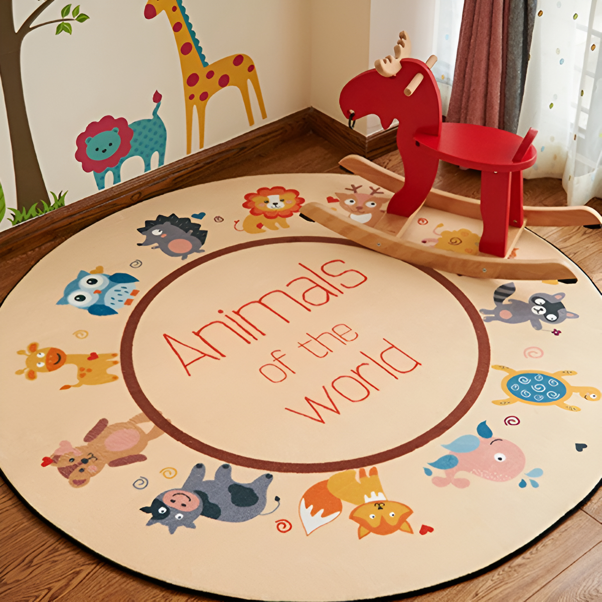 Alfombra Infantil Con Motivos De Animales - Imagen 1