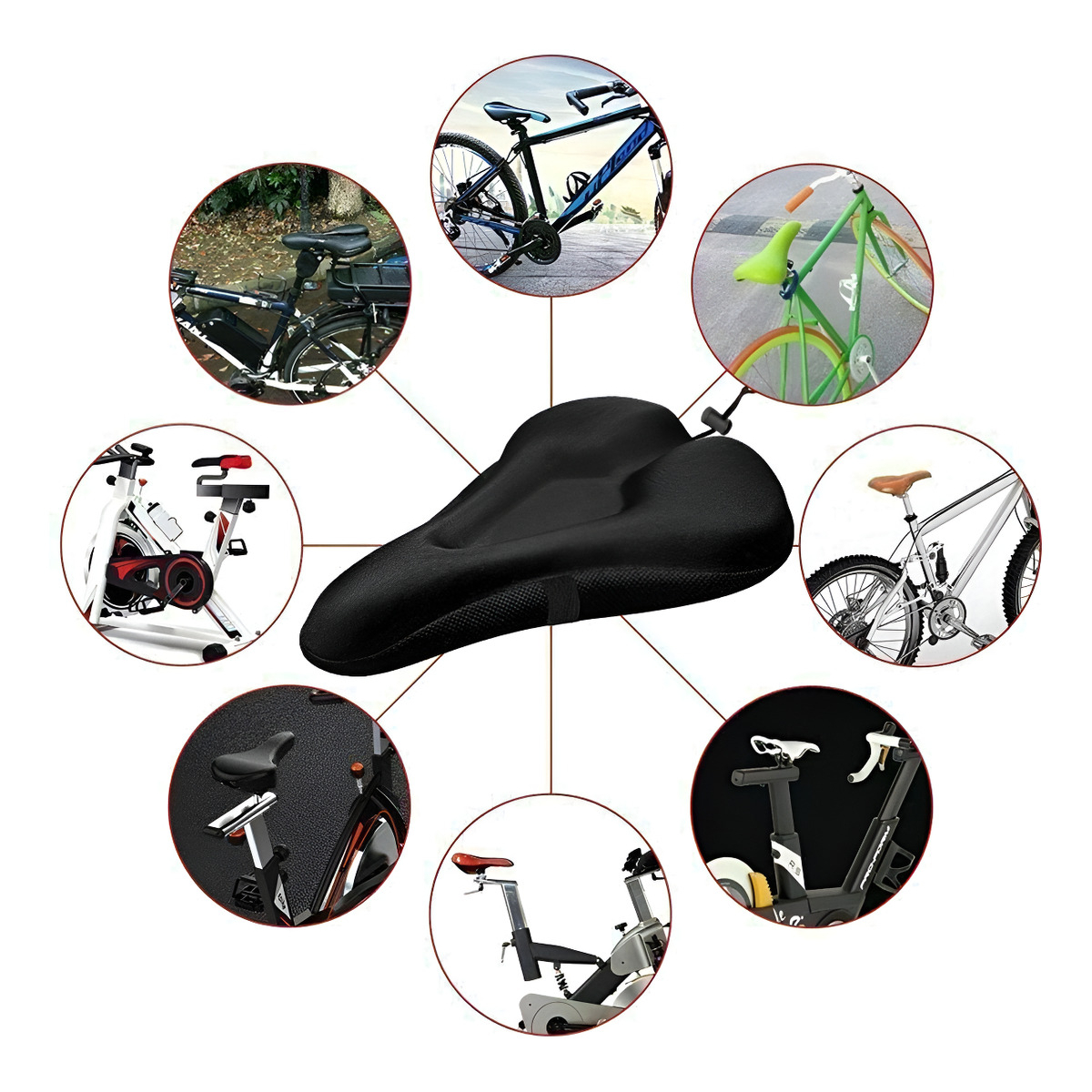 Cubre Asiento De Bicicleta Silicona 103 Grs Spinning - Imagen 4