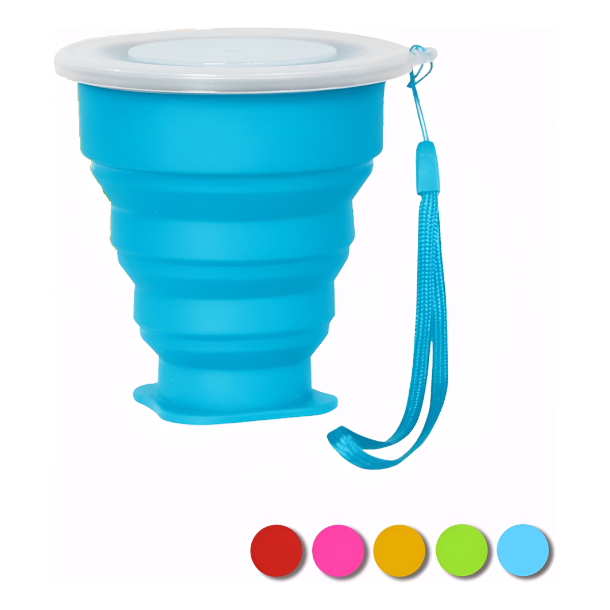 Vaso De Silicona Plegable Con Tapa Libre Bpa - Imagen 18