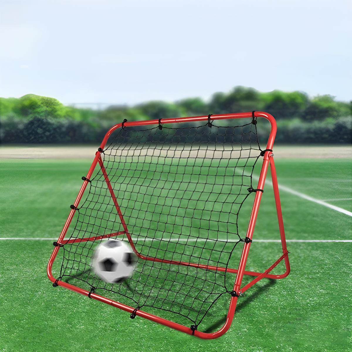 Arco Acero Rebotador Pelota P/ Entrenamiento Futbol Deporte - Imagen 2