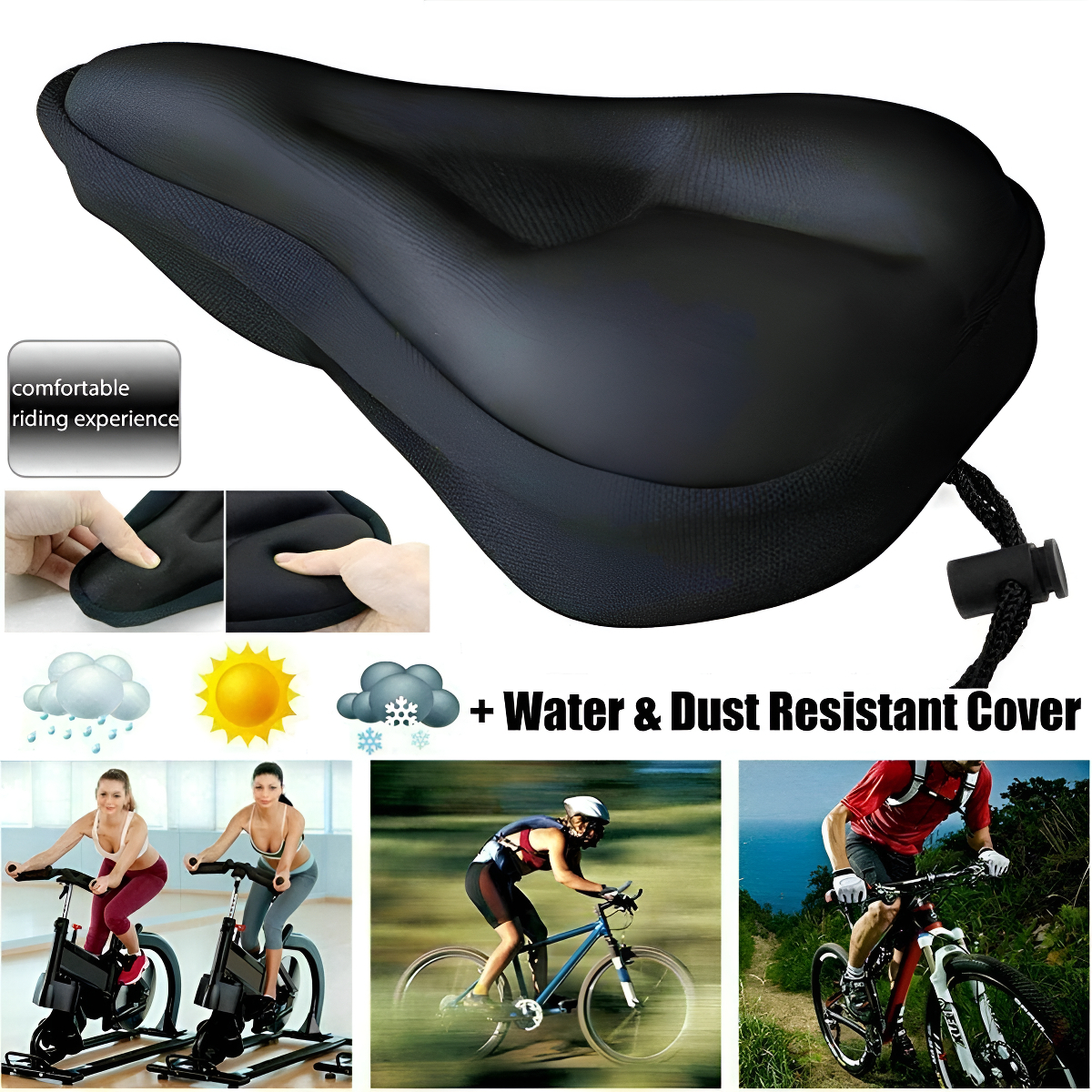 Cubre Asiento De Bicicleta Silicona 103 Grs Spinning - Imagen 7