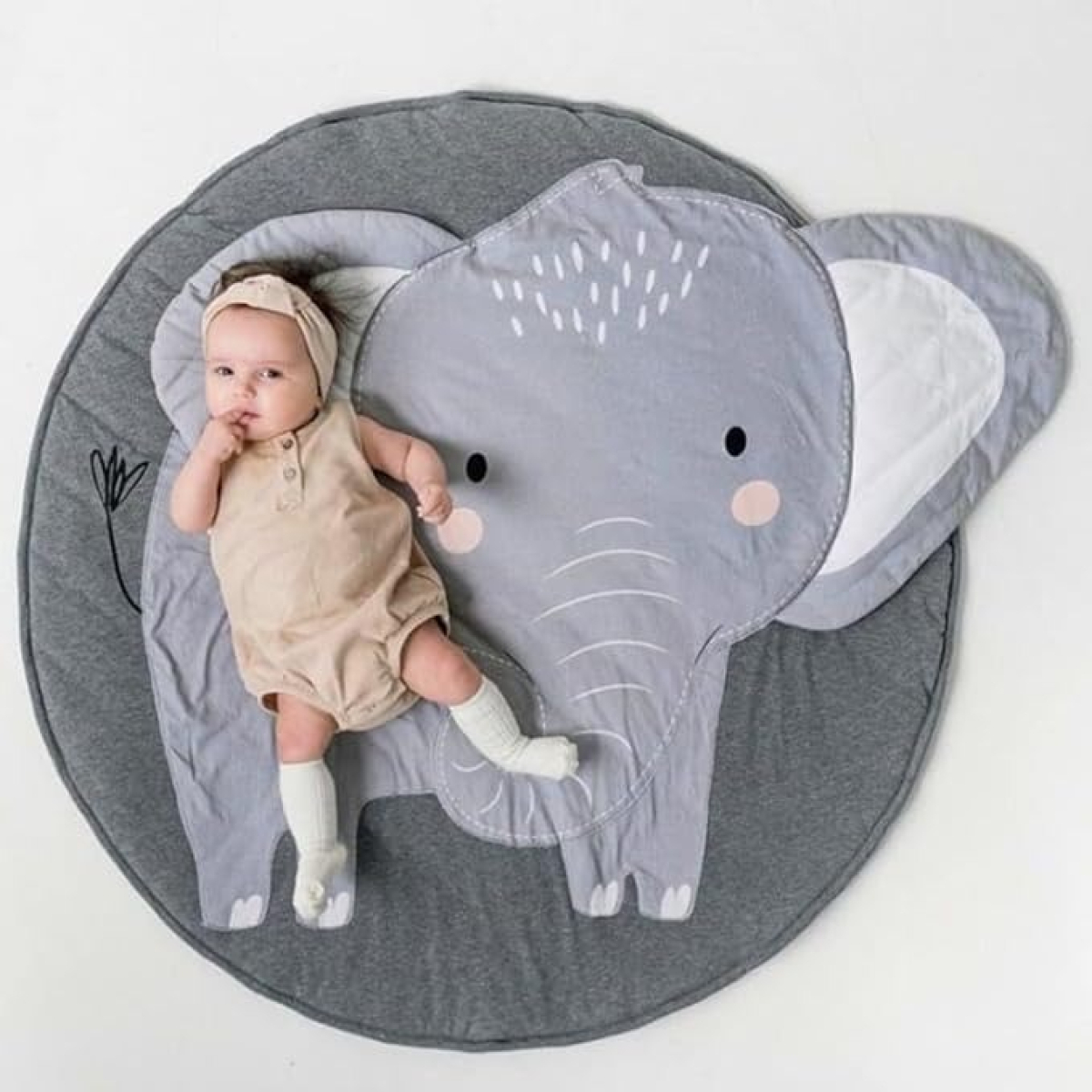 Alfombra Redonda Algodón De Animales Para Bebes Decorativa - Imagen 17