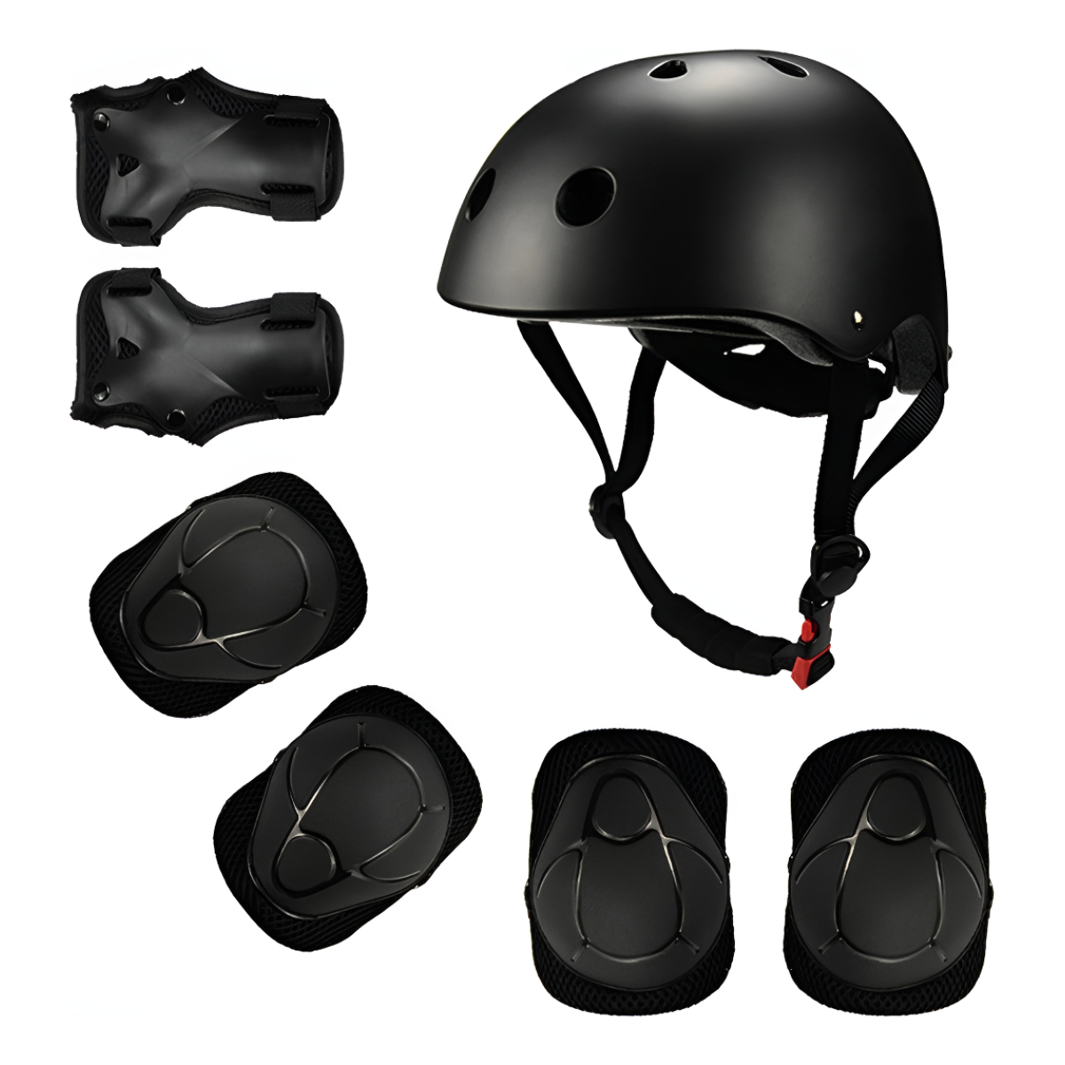 Set De 7 Protecciones Para Niños Casco Rodilleras Coderas - Imagen 1