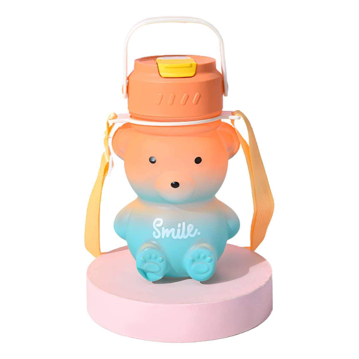 Botella Cantimplora Infantil Con Tapa Forma De Osito - Imagen 1