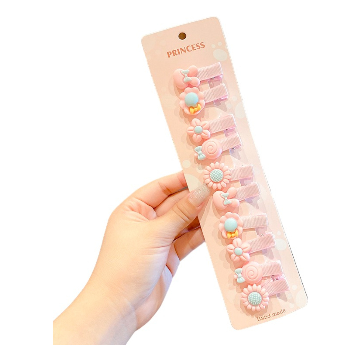 Set X 10 Broches De Pelo Reforzados Con Diseños - Imagen 9