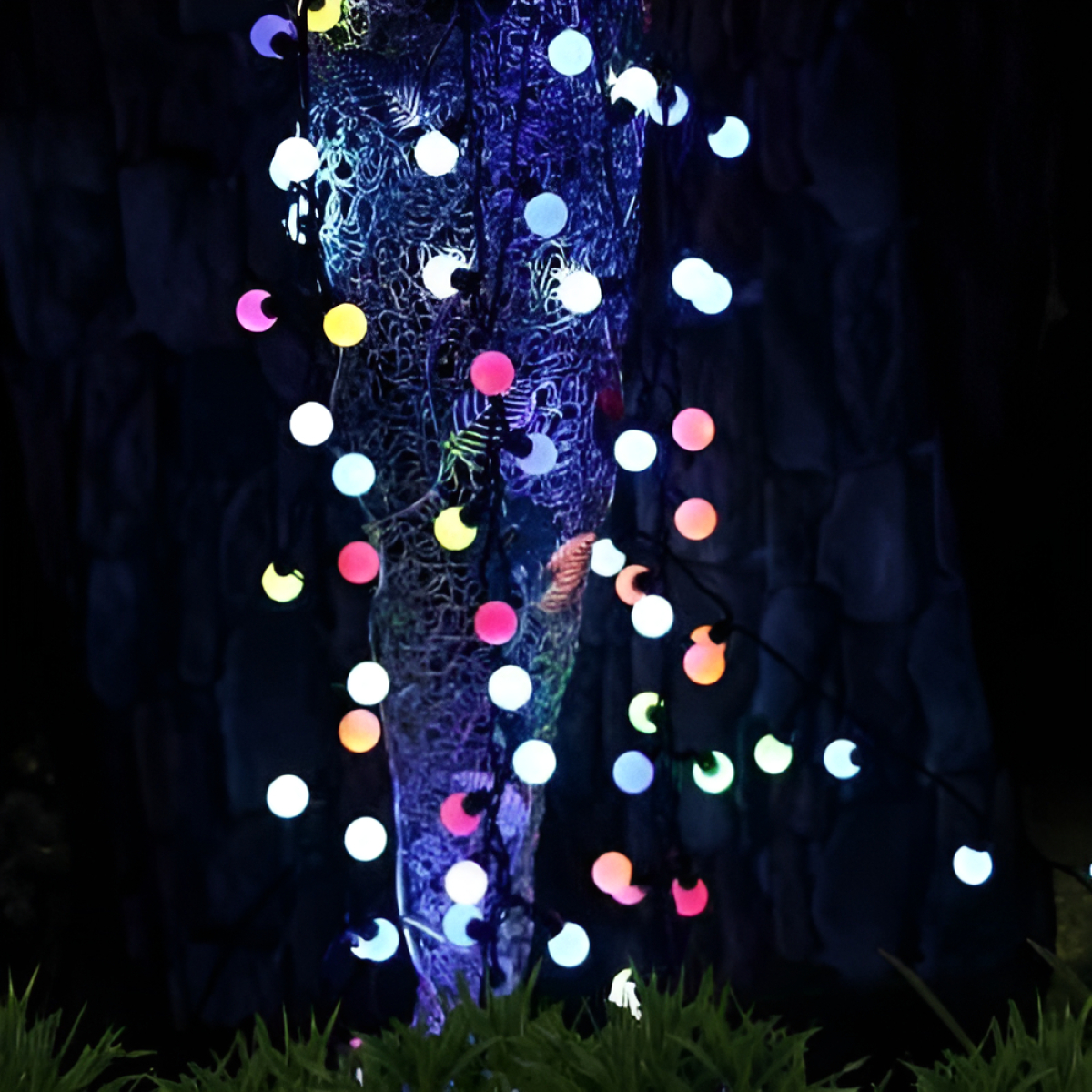 Guia De Luces Decoración Mini Bombita Rgb Fiesta Guia 50 Led - Imagen 5