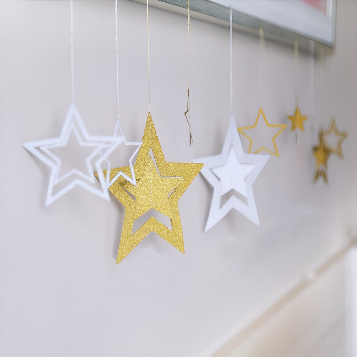Set X 7 Estrellas Metalizadas Decoracion Cumpleaños Fiestas - Imagen 10