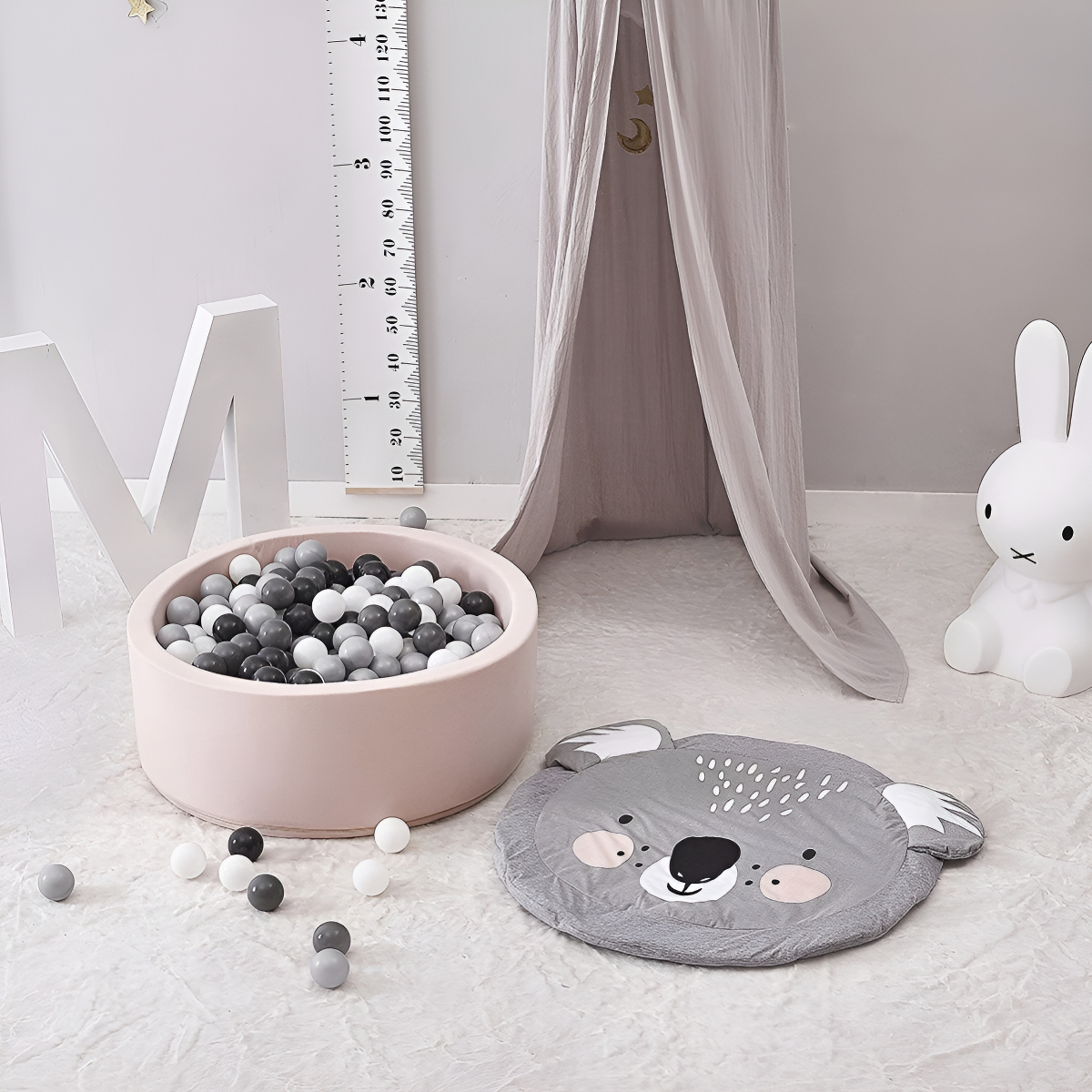 Alfombra Redonda Algodón De Animales Para Bebes Decorativa - Imagen 14