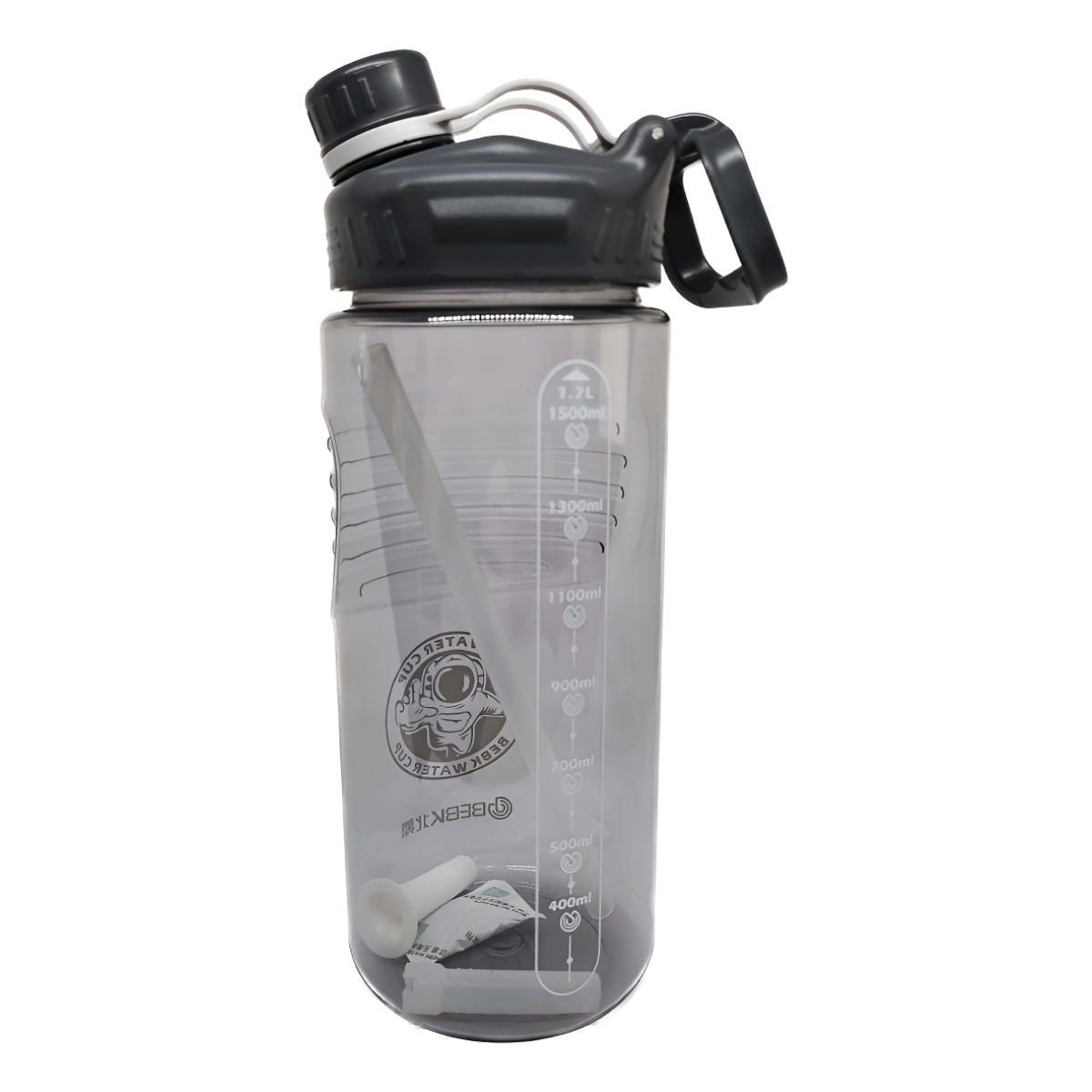 Botella De Agua Deportiva Plastico 1,7l Transparente - Imagen 1