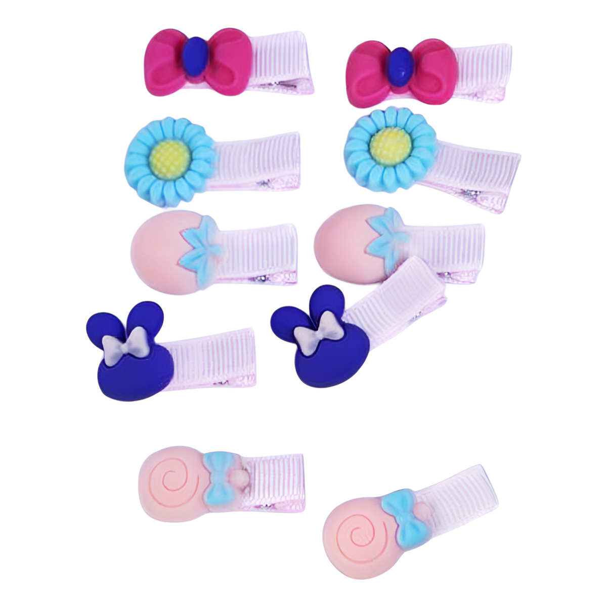 Set X 10 Broches De Pelo Reforzados Con Diseños - Imagen 17