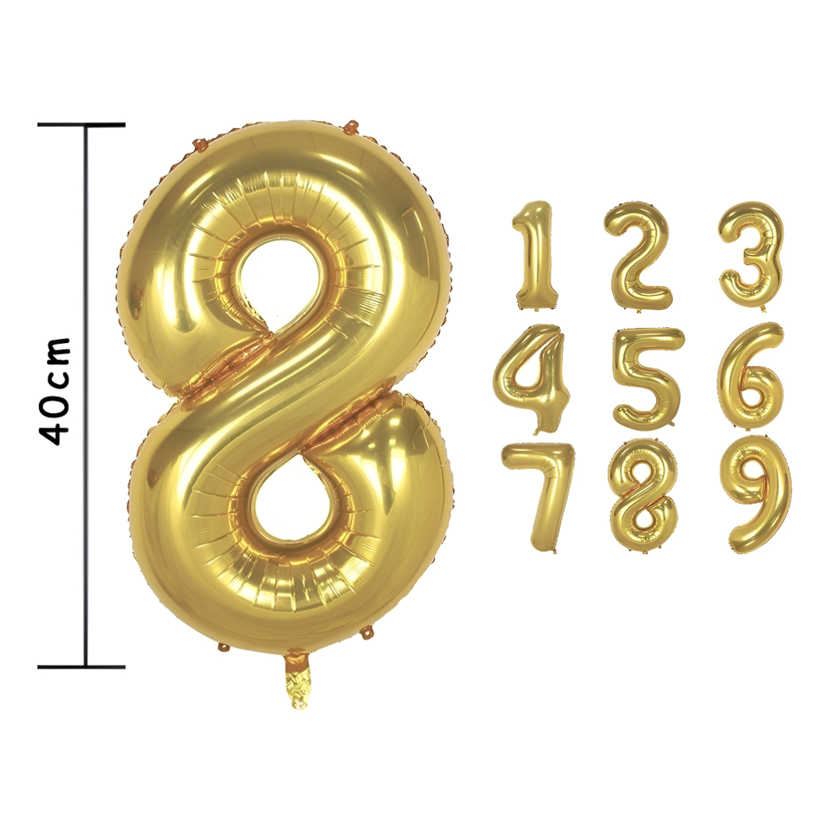 Globos Números Metalizados Dorados Decoración Cumpleaños - Imagen 26