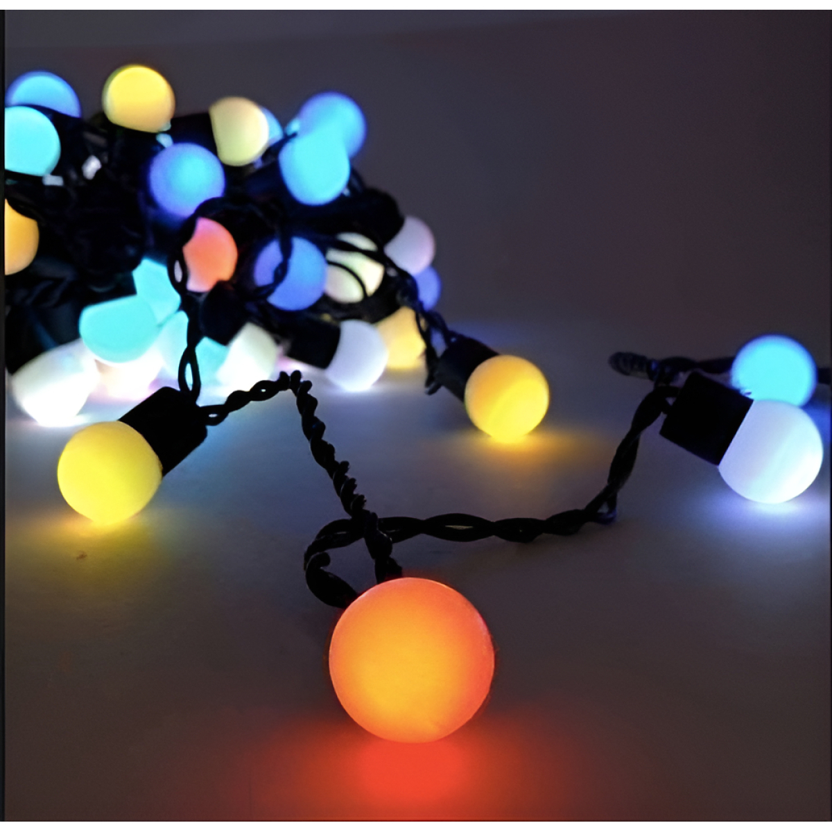 Guia De Luces Decoración Mini Bombita Rgb Fiesta Guia 50 Led - Imagen 3