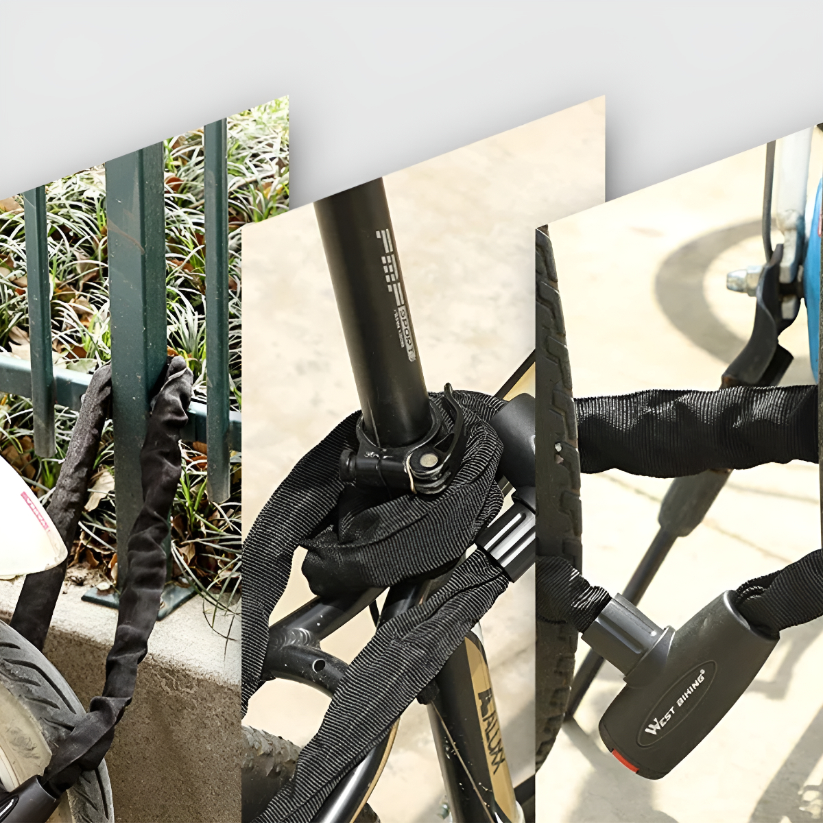 Candado Cadena Antirrobo Para Bicicleta Seguridad 2 Llaves - Imagen 4