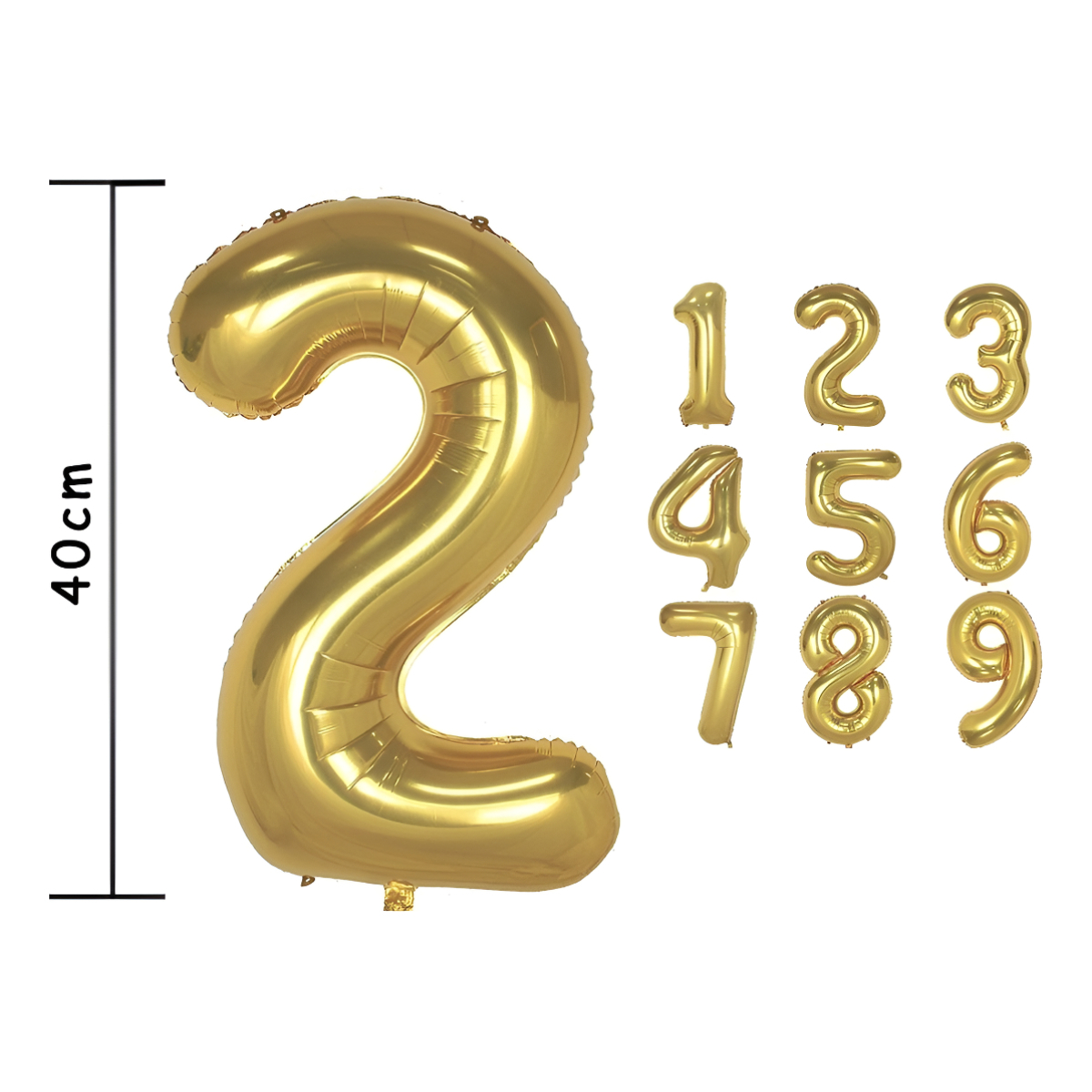 Globos Números Metalizados Dorados Decoración Cumpleaños - Imagen 8