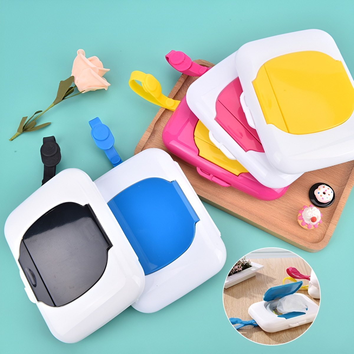 Estuche Organizador Dispensador Toallitas Humedas Para Bebe - Imagen 2