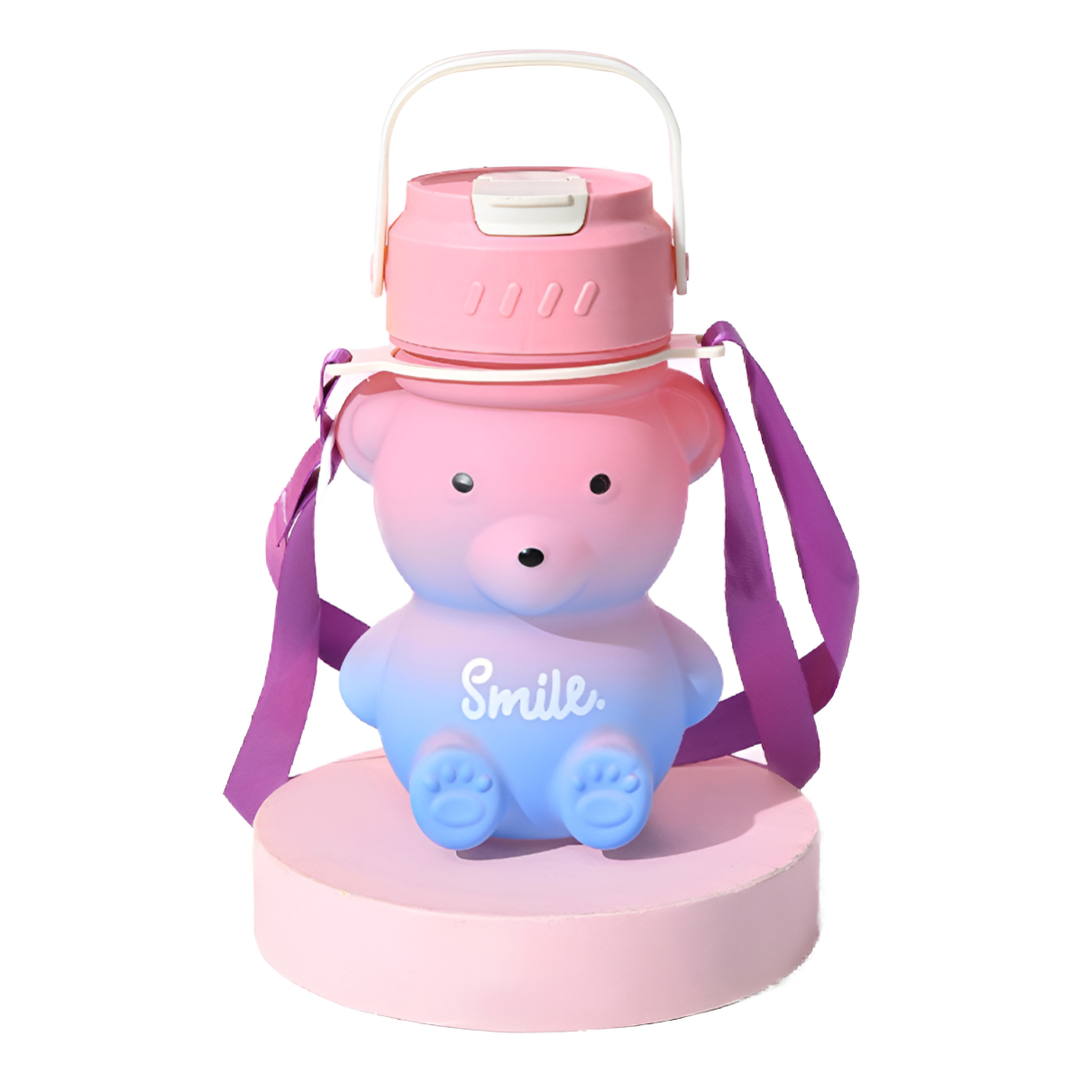 Botella Cantimplora Infantil Con Tapa Forma De Osito - Imagen 6