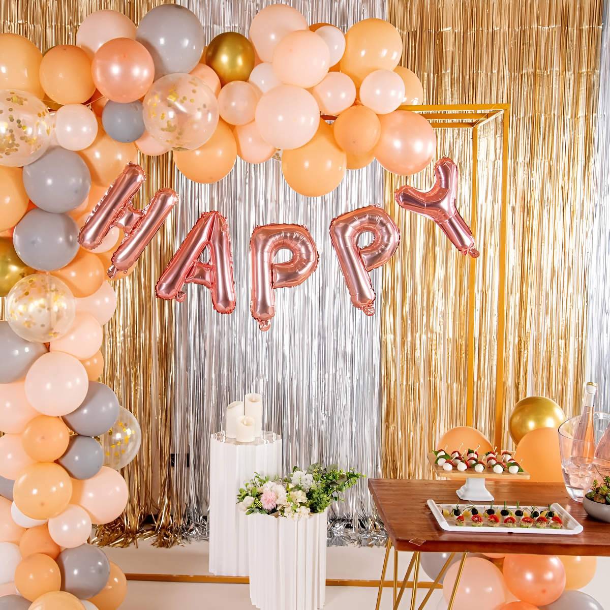 Decoracion De Cumpleaños Globo Helio Letras - Rosa - Imagen 18