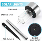 Lampara Luz Led Recargable Solar Para Jardin Pincho Metalico - Imagen 5
