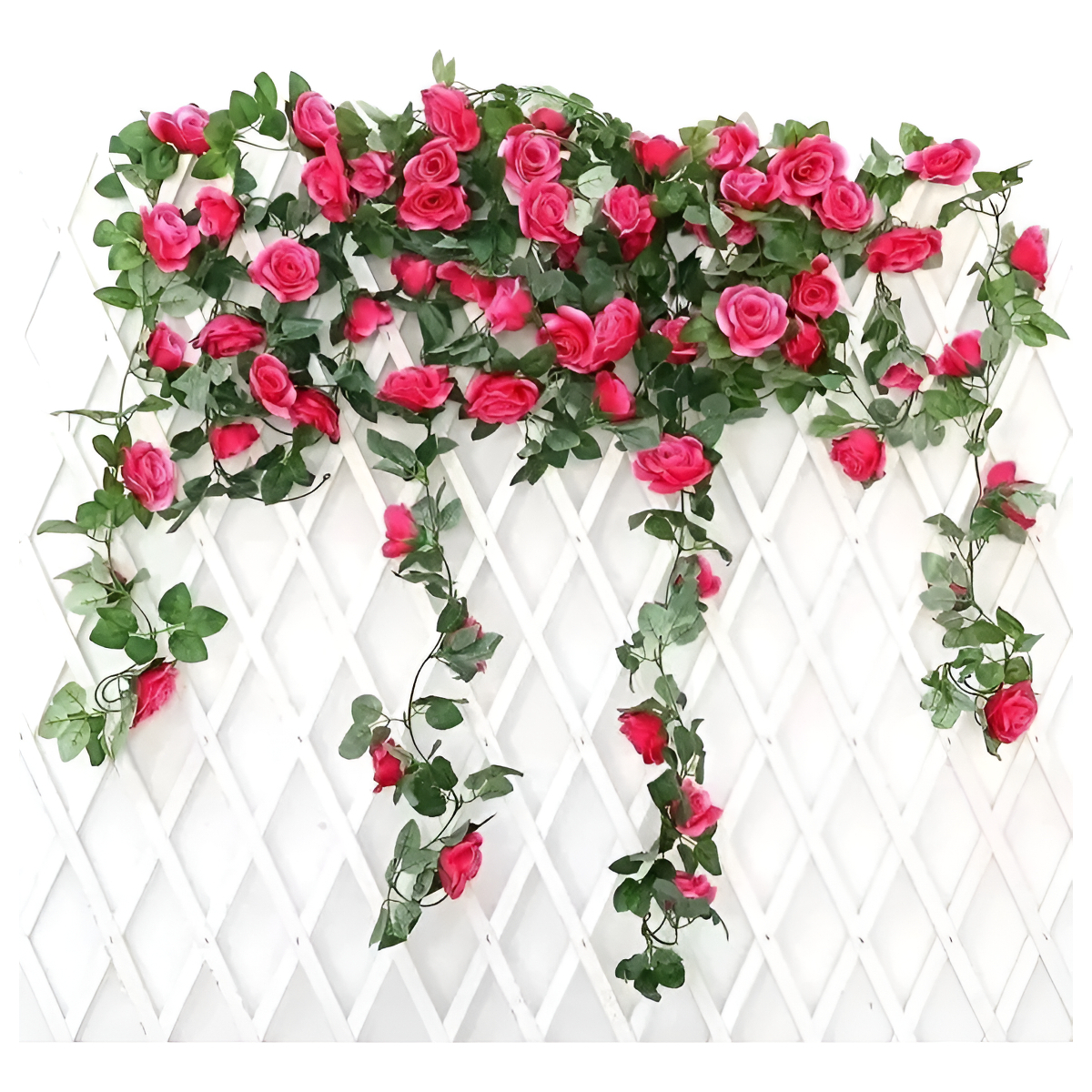 Guirnalda De Flores Artificial,guía De Rosas Artificial,flor - Imagen 15