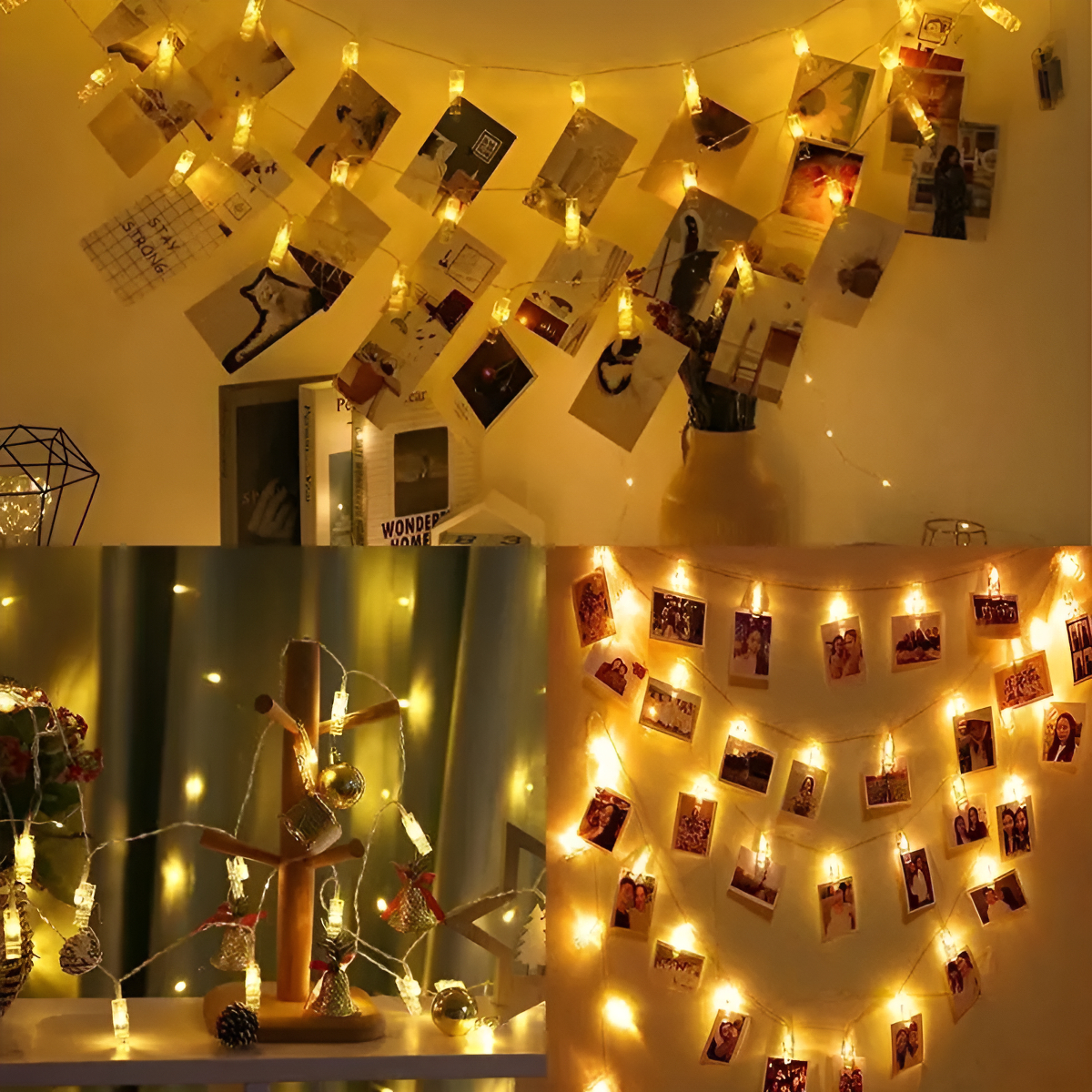 Guirnalda Luces Led Palillos Clips Fotos Casamientos - Imagen 6