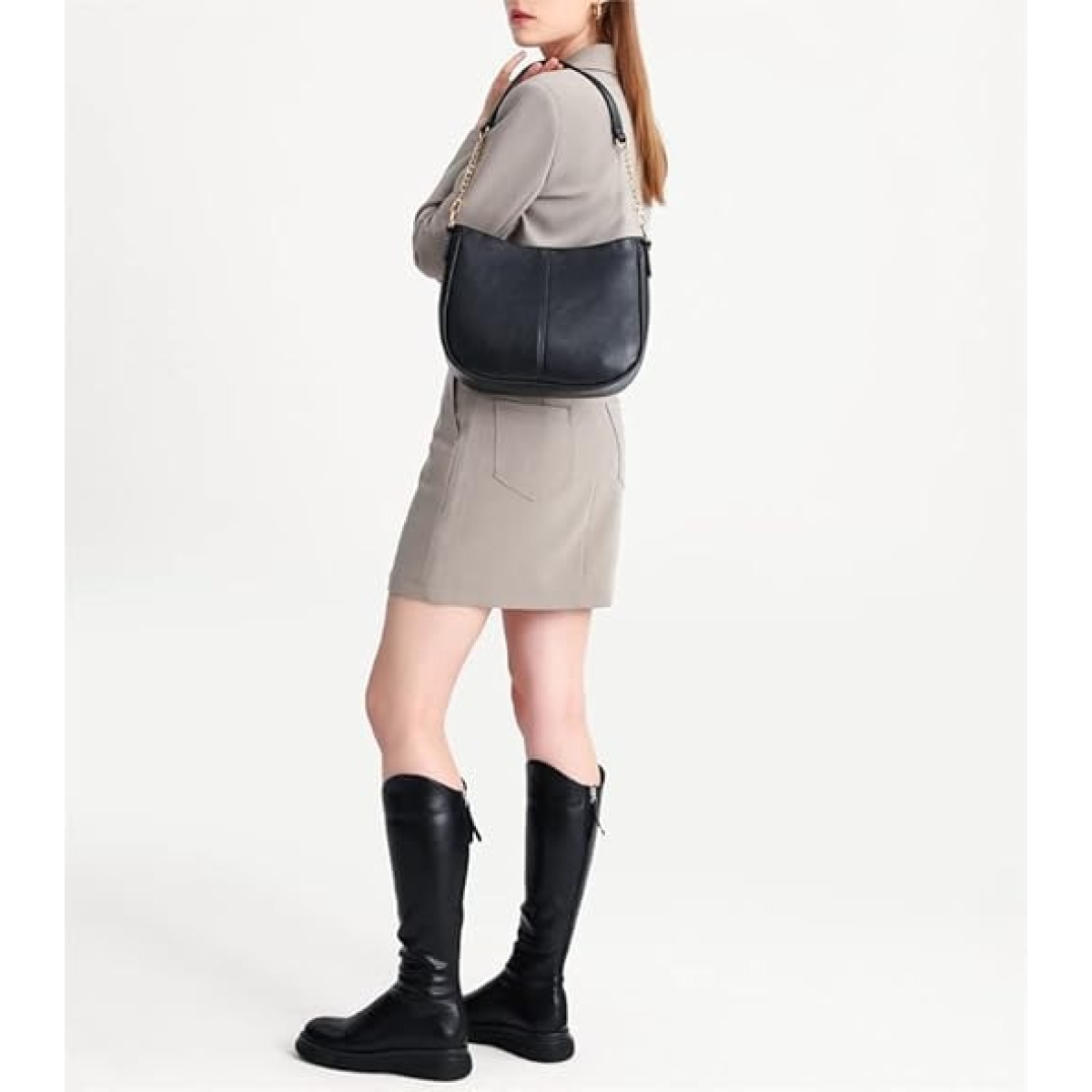Cartera Bandolera Asa Con Cadena Para Mujer En Cuero Pu - Imagen 14