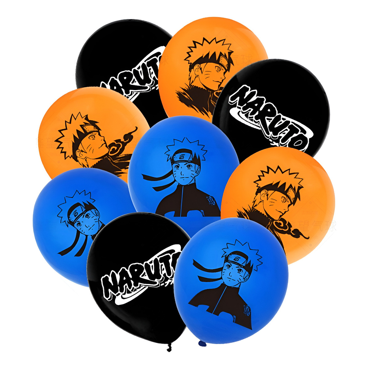 Pack X 18 Globos De Cumpleaños Diseño Naruto - Iluminaras - Imagen 1