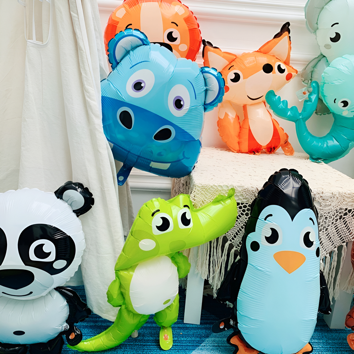 Globos Aire O Helio Para Cumpleaños Animales Iluminaras - Imagen 24