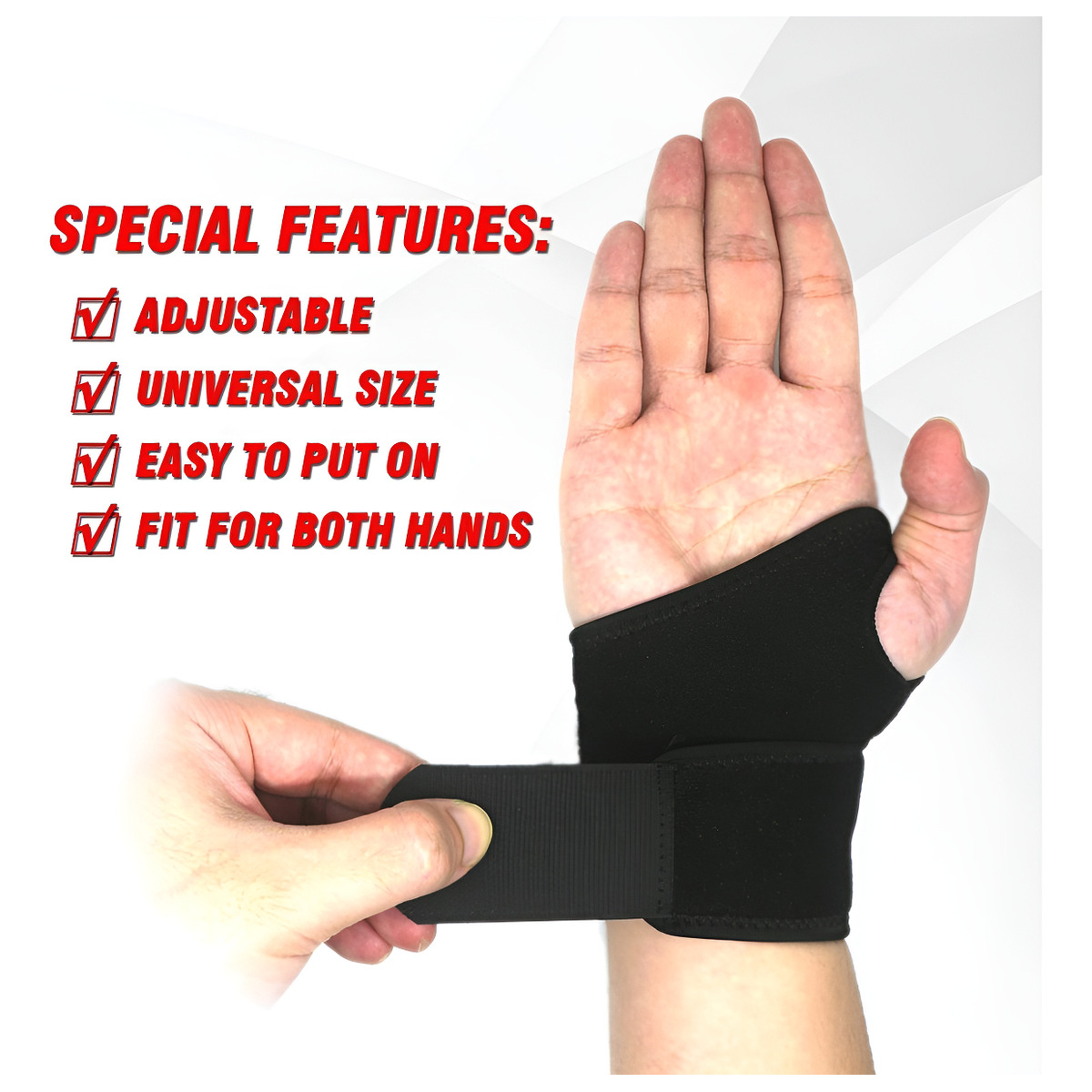 Muñequera Con Dedo Libre Para Gym Rehabilitación Lesion - Imagen 7