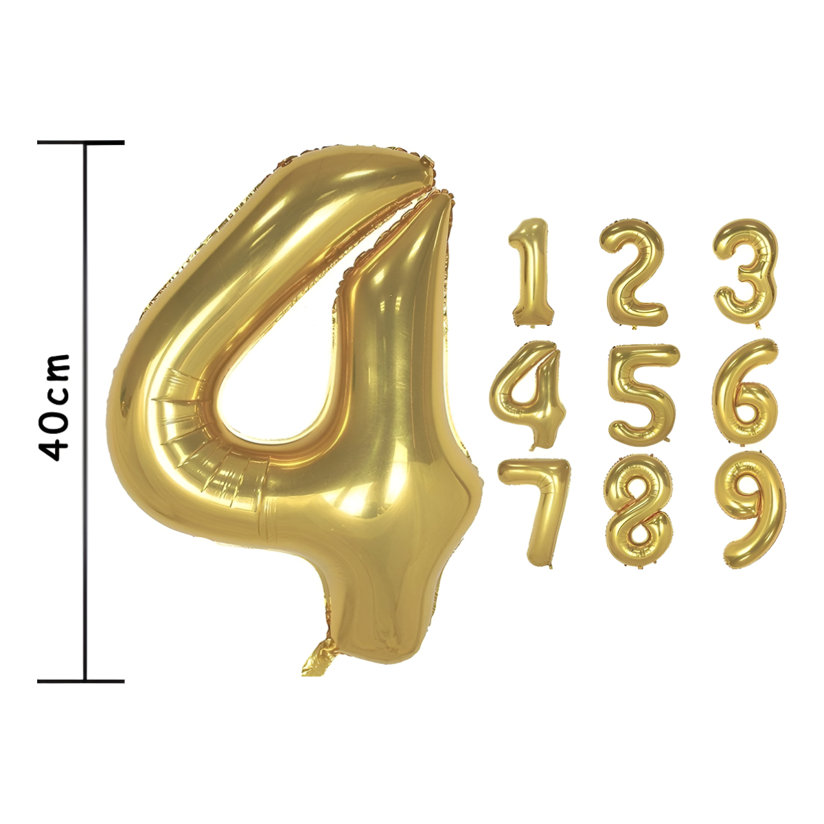 Globos Números Metalizados Dorados Decoración Cumpleaños - Imagen 14