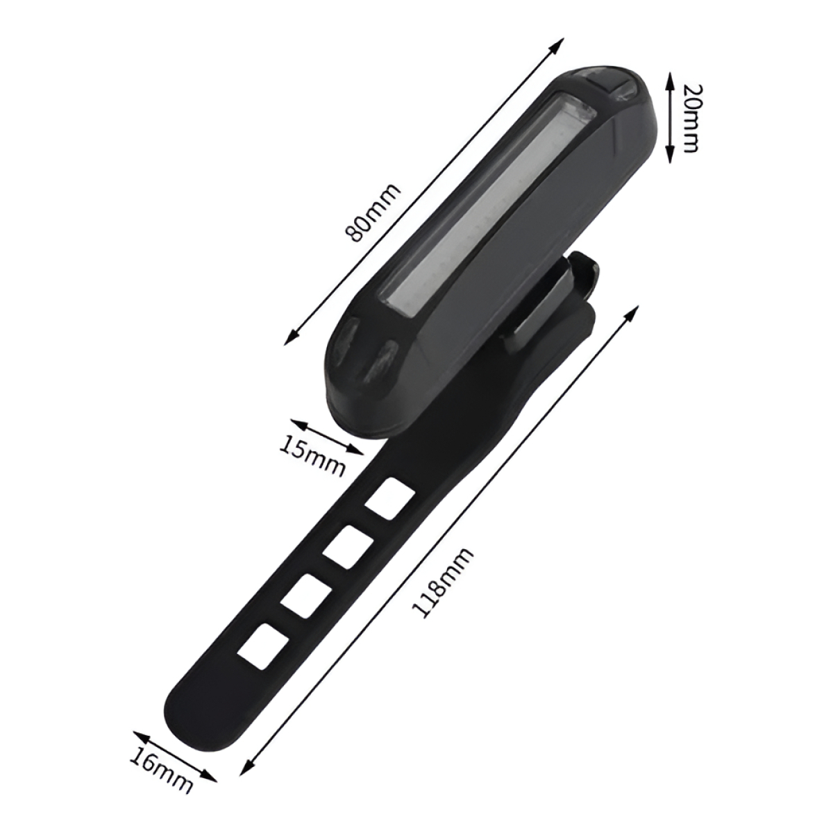 Luz Bicicleta Led Recargable Usb Trasera A Prueba De Agua - Imagen 5