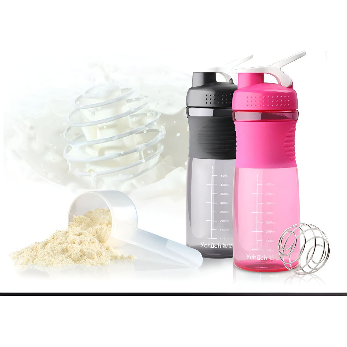 Caramañola Botella Mezcladora Deportiva Fitness Resistente - Imagen 3