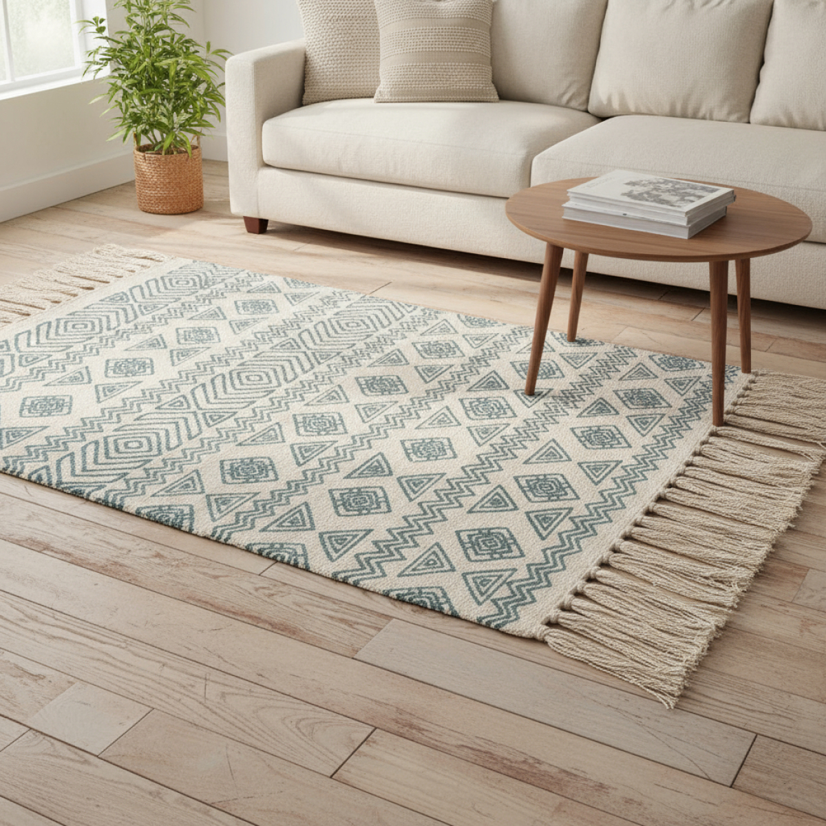 Alfombras Nórdicas Vintage Con Borlas Flecos Textil 90 Cm - Imagen 42