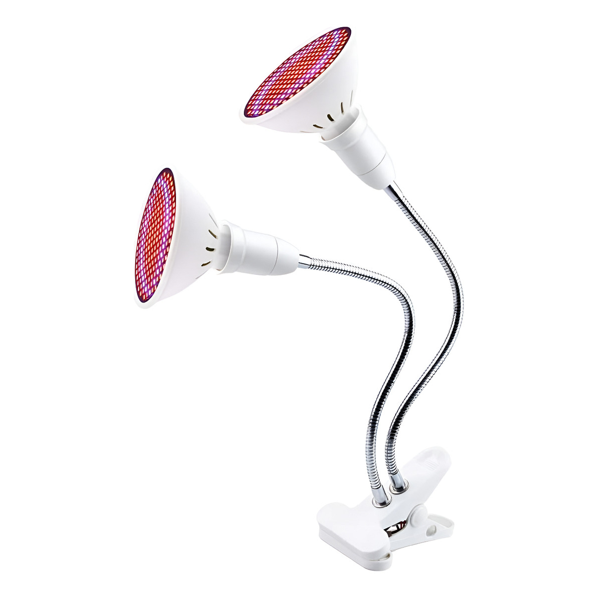 Lampara 200 Led X2 Espectro Cultivo Plantas Flores + Pinza - Imagen 1