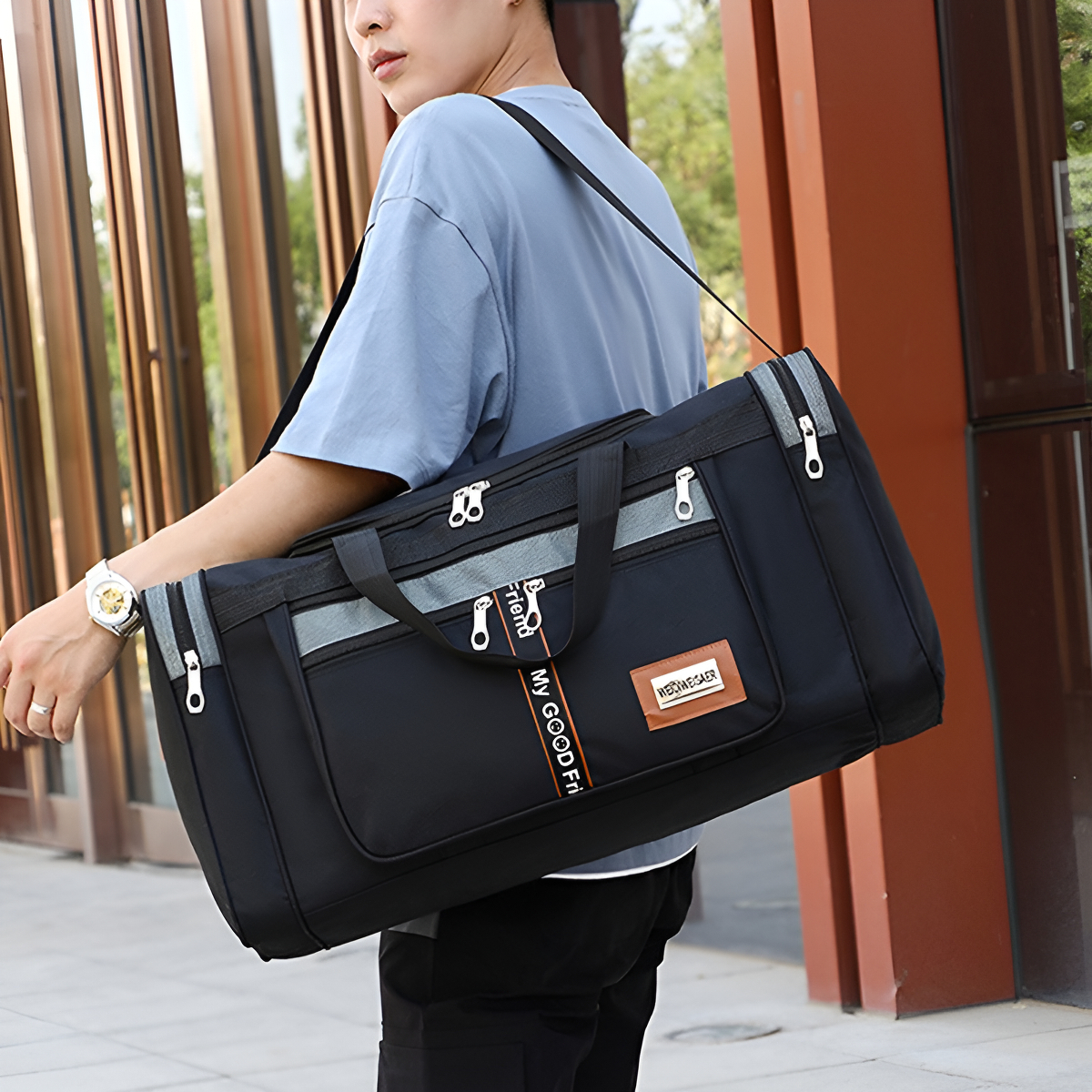 Bolso De Viaje Deportivo Reforzado 6 Bolsillos 50x24x31 Cm - Imagen 8