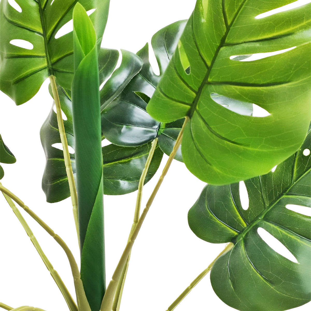 Planta Artificial En Maceta Simil Monstera 60cm Iluminaras - Imagen 2