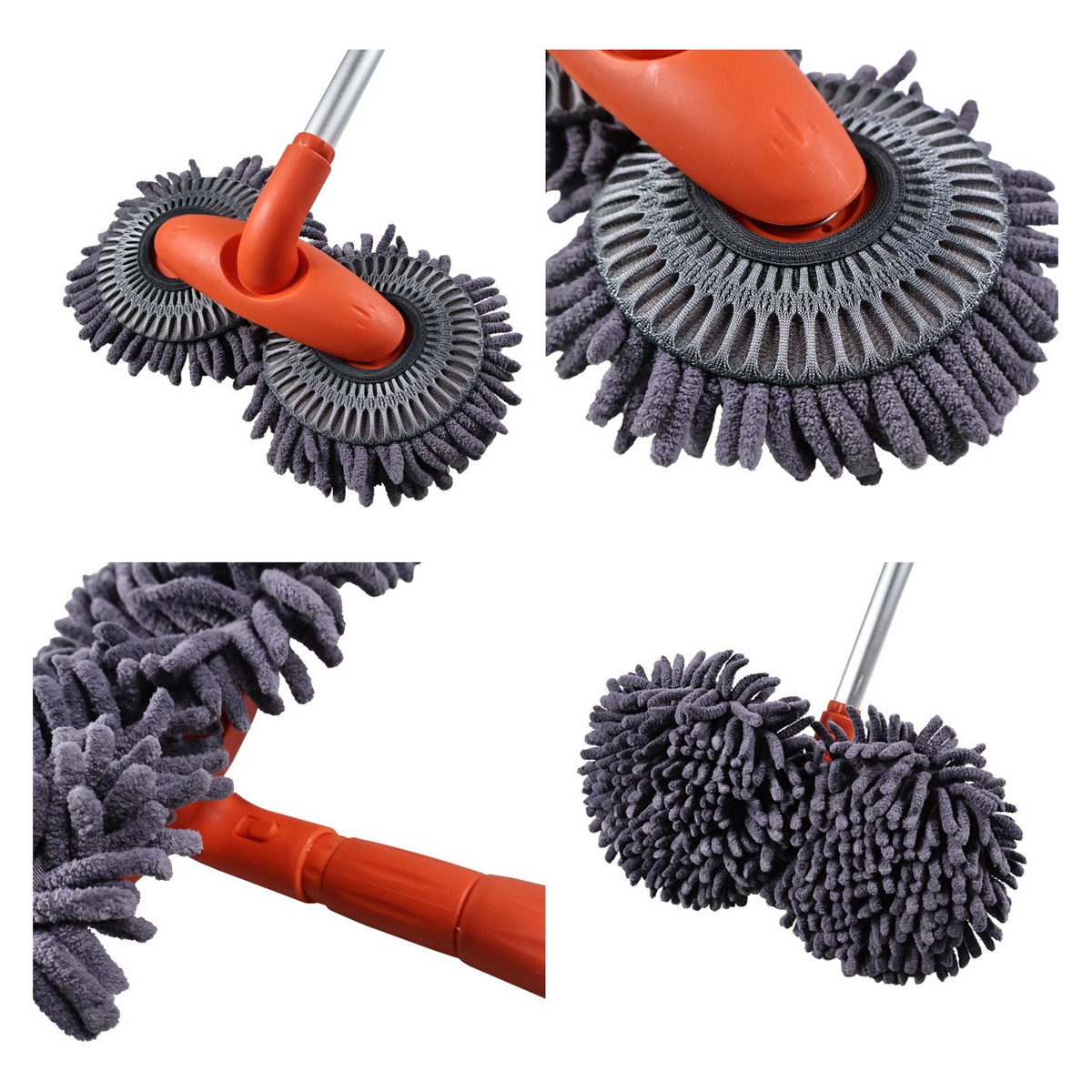 Cepillo De Microfibra Doble Para Lavado De Auto Mango Largo - Imagen 3