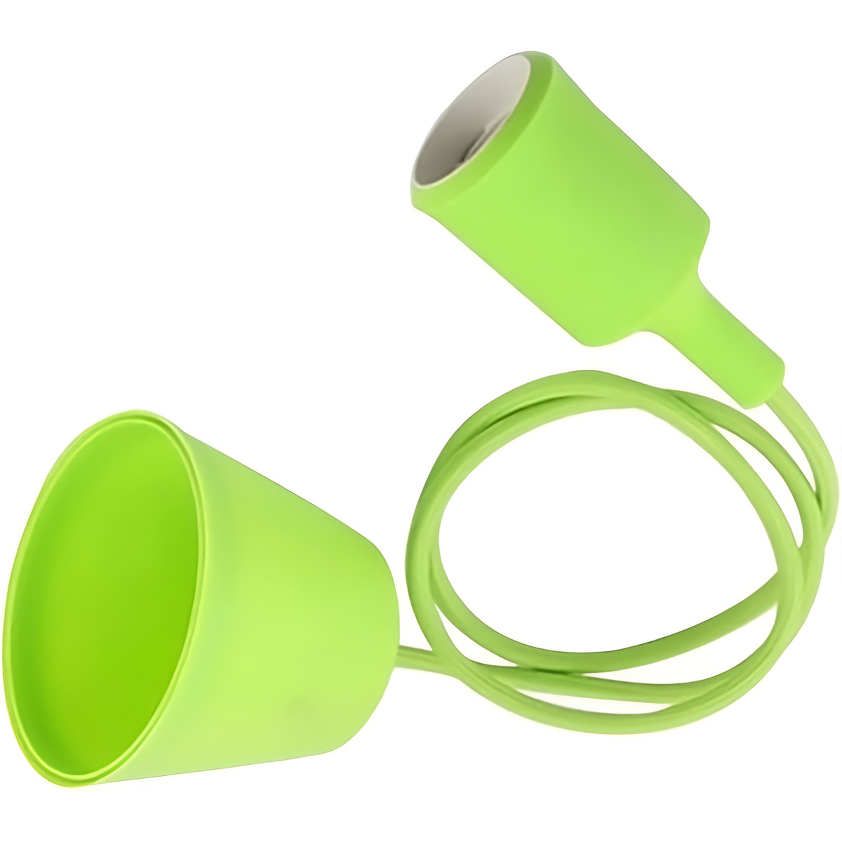 Colgantes Moderno Silicona Cable Textil 1mt Apto Led Vintage - Imagen 26