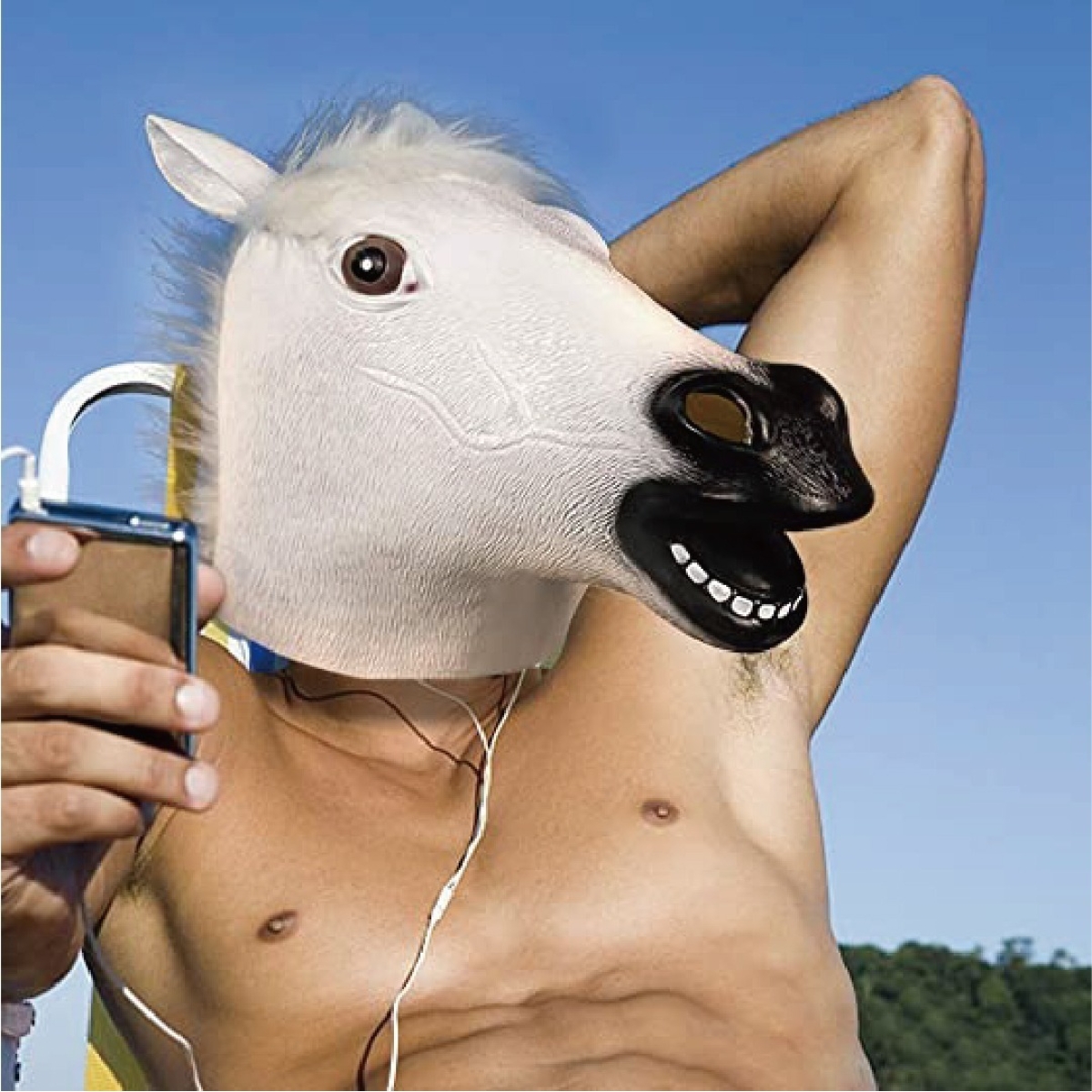 Mascara Caballo Latex Disfraz Halloween Horse - Imagen 7