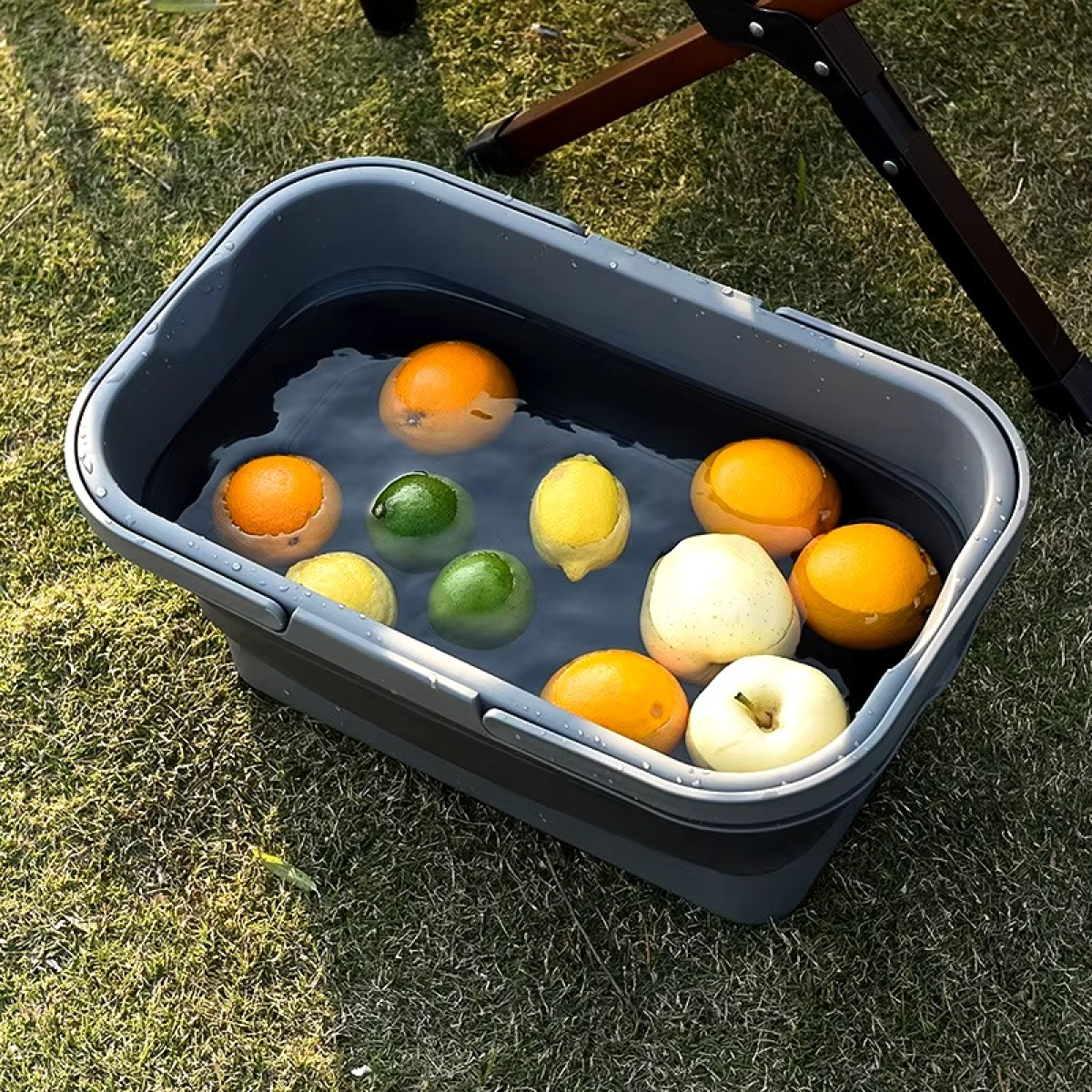 Canasto Cesto Para Picnic Plegable Plastico Camping - Imagen 5