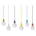 Colgantes Moderno Silicona Cable Textil 1mt Apto Led Vintage - Imagen 2