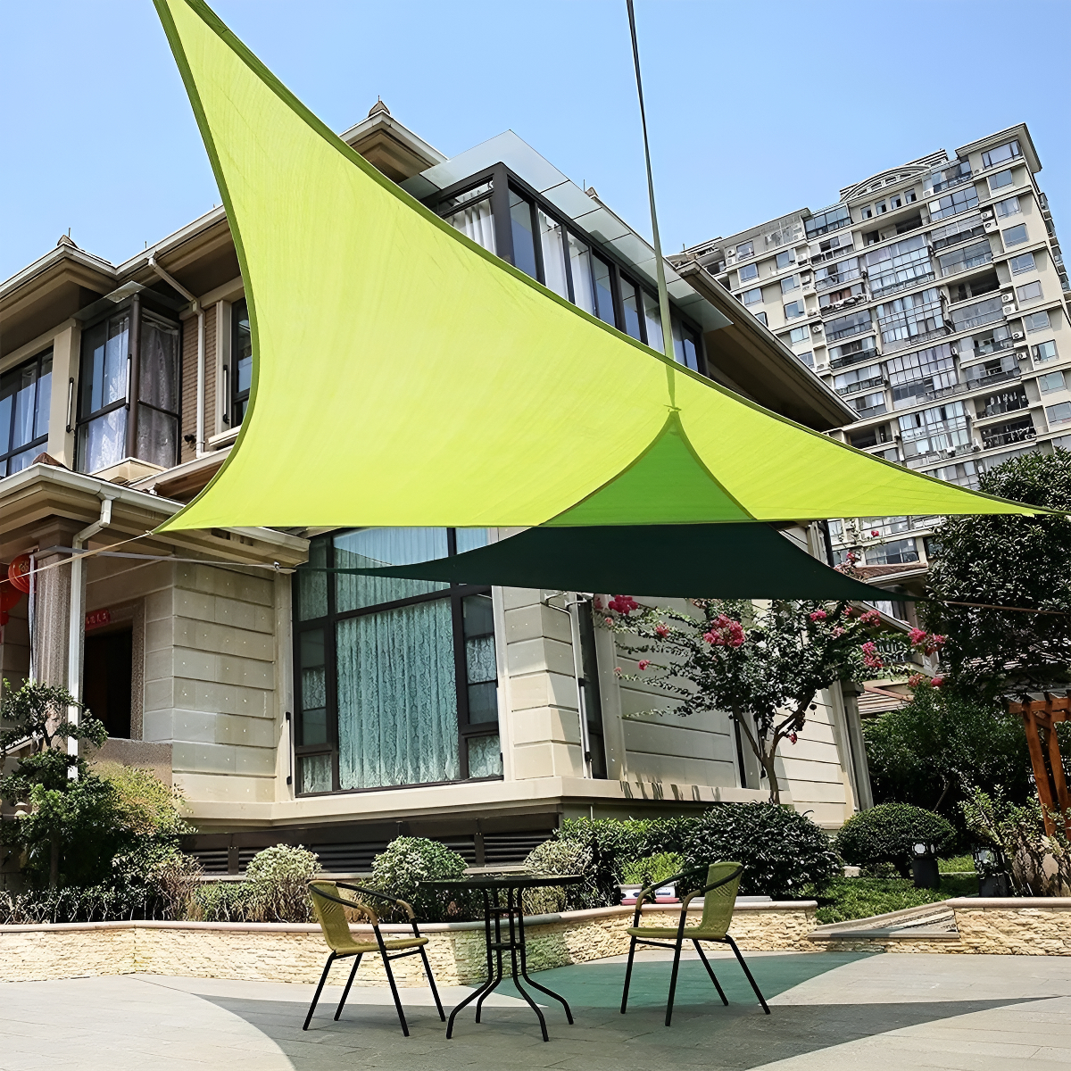 Lona Toldo Triangular Filtro Uv Calidad 3x3x3 - Imagen 10