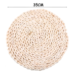 Individual Mimbre Posa Plato Circular Salvamantel Ratán 35cm - Imagen 2