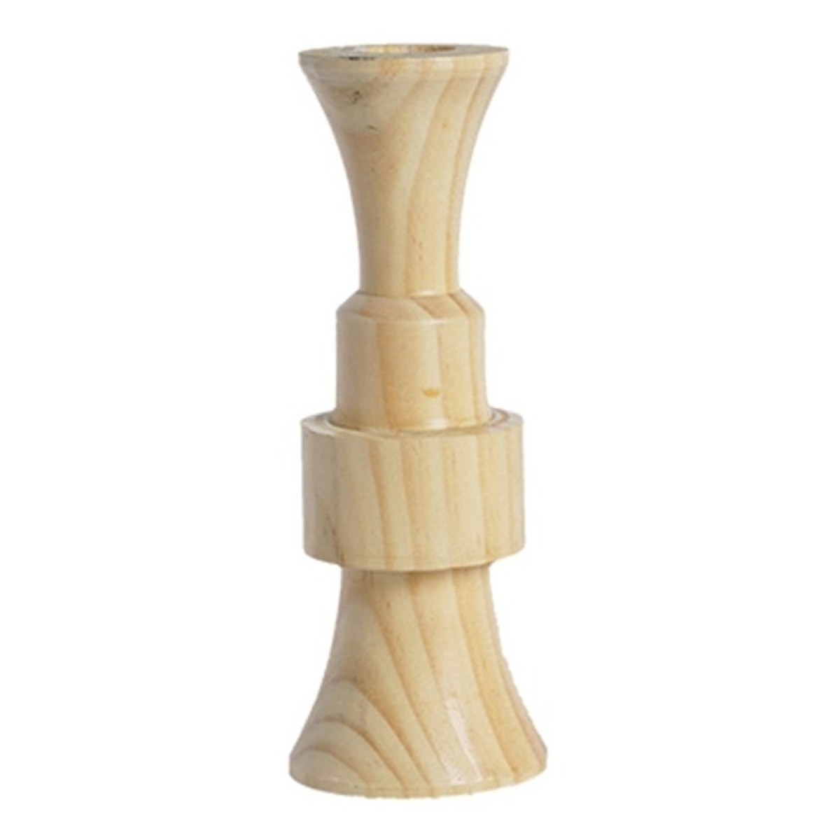 Porta Vela De Madera Soporte Candelabro Decoración 16 Cm - Imagen 1