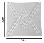 Revestimientos Adhesivo Panel 3d Blanco Diseño Triangular - Imagen 2